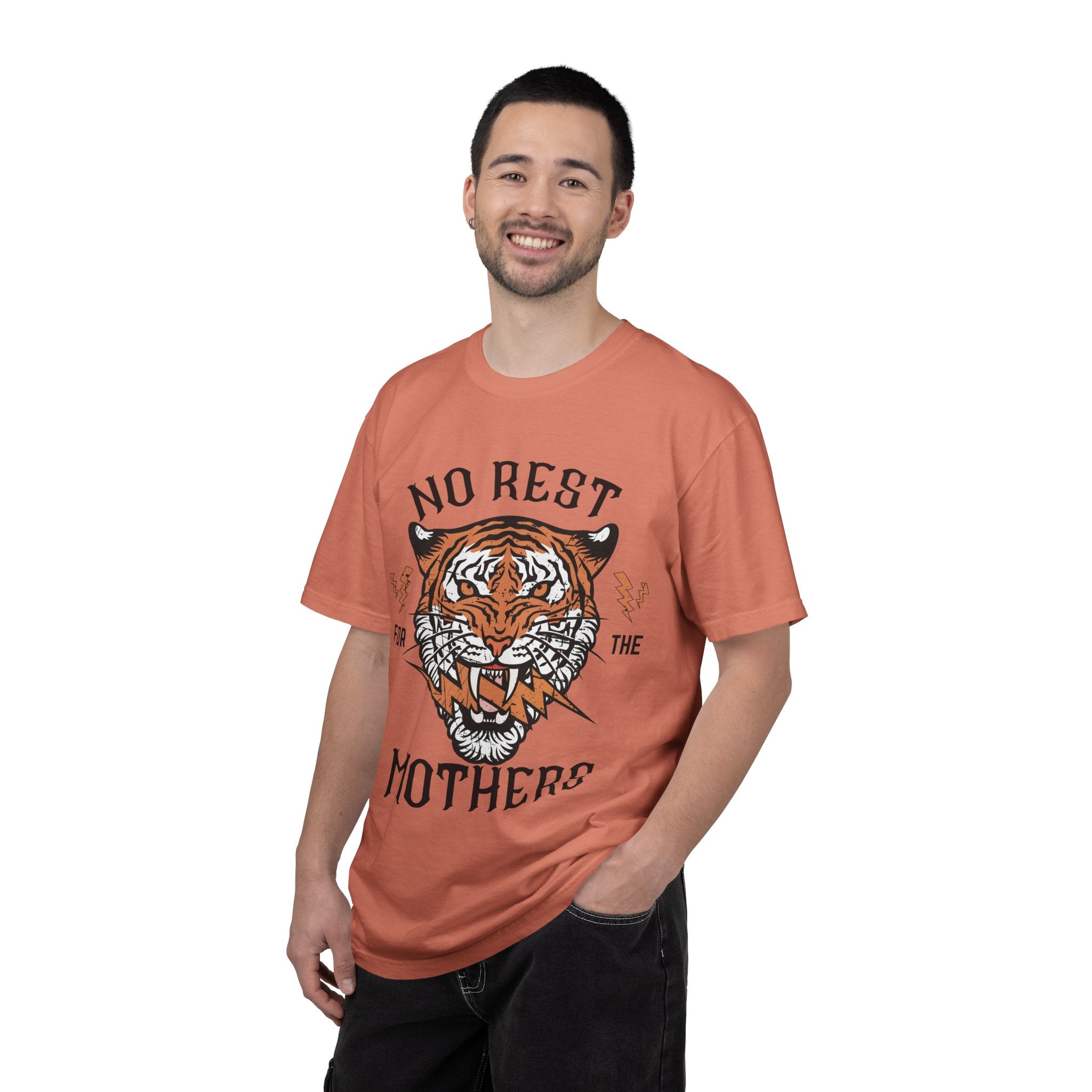 No Rest for the Mothers tiger graphic T-Shirt | Vintage tiger head tee