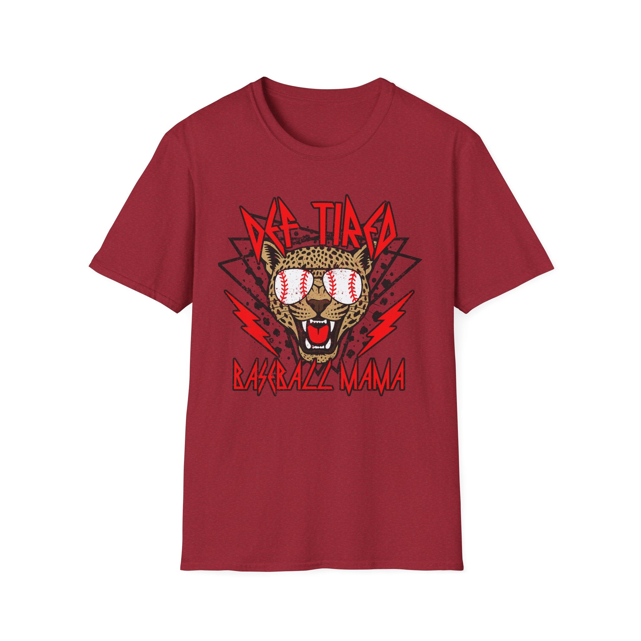Baseball Sunglasses Wolf T-Shirt | Retro Lightning Graphic, Sports Tee