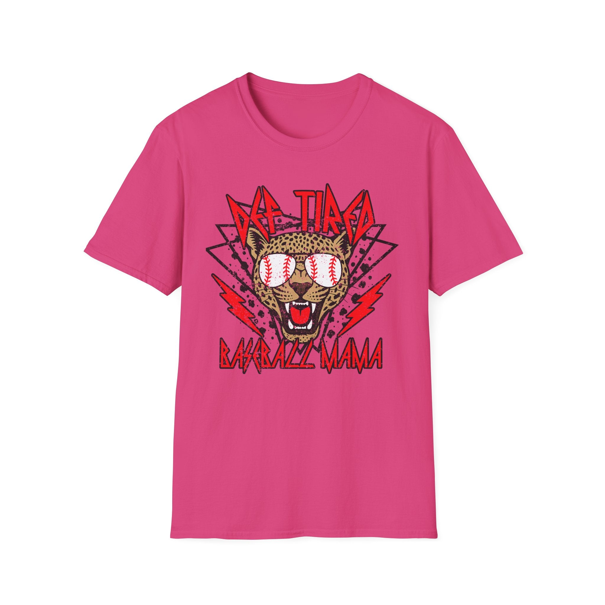 Baseball Sunglasses Wolf T-Shirt | Retro Lightning Graphic, Sports Tee