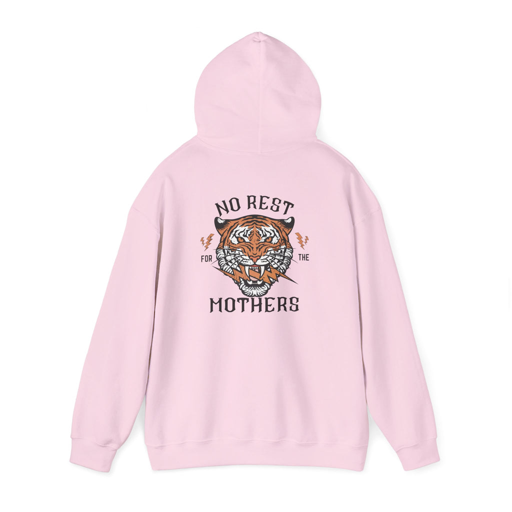 No Rest for the Mothers Tiger Hoodie | Vintage Tiger Illustration