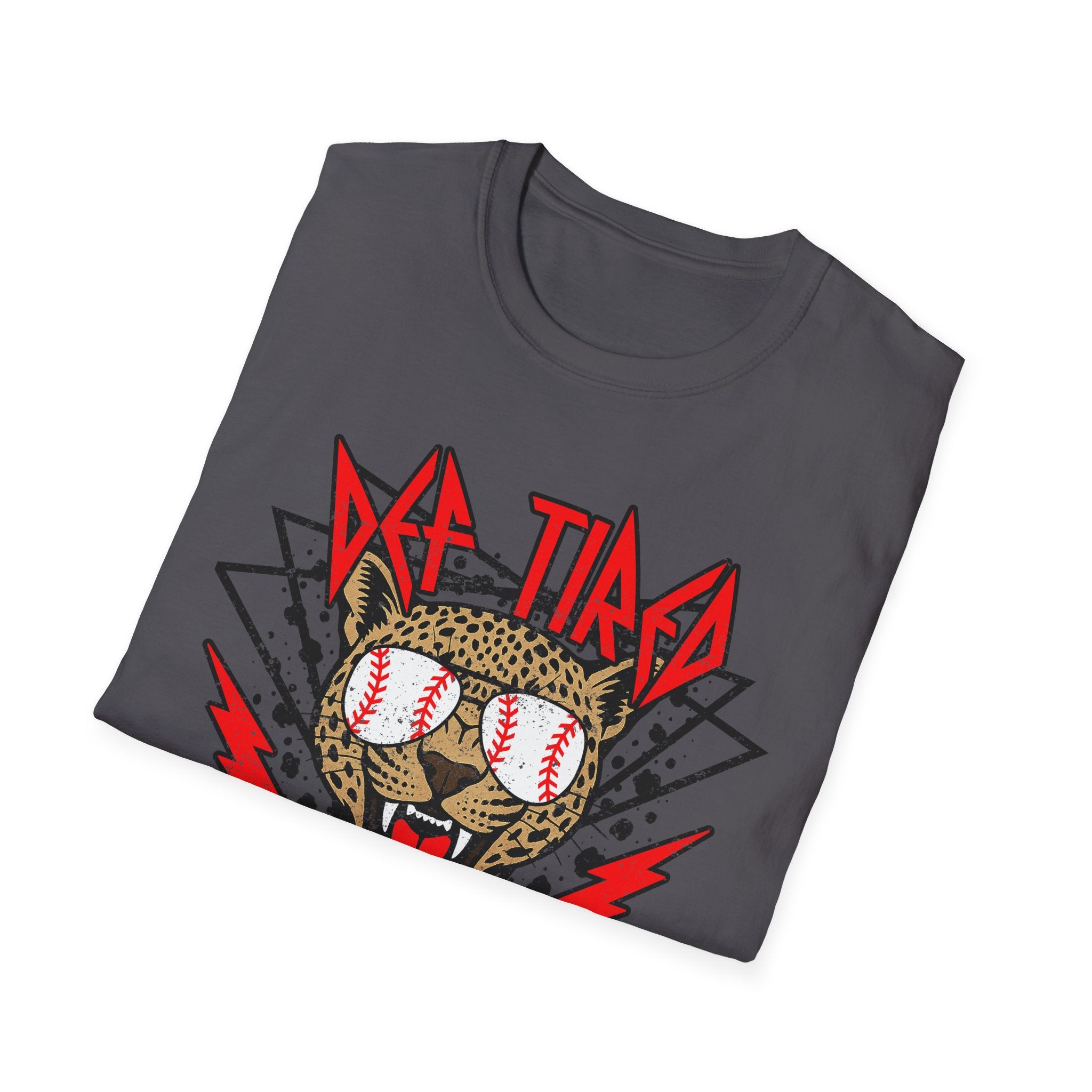 Baseball Sunglasses Wolf T-Shirt | Retro Lightning Graphic, Sports Tee
