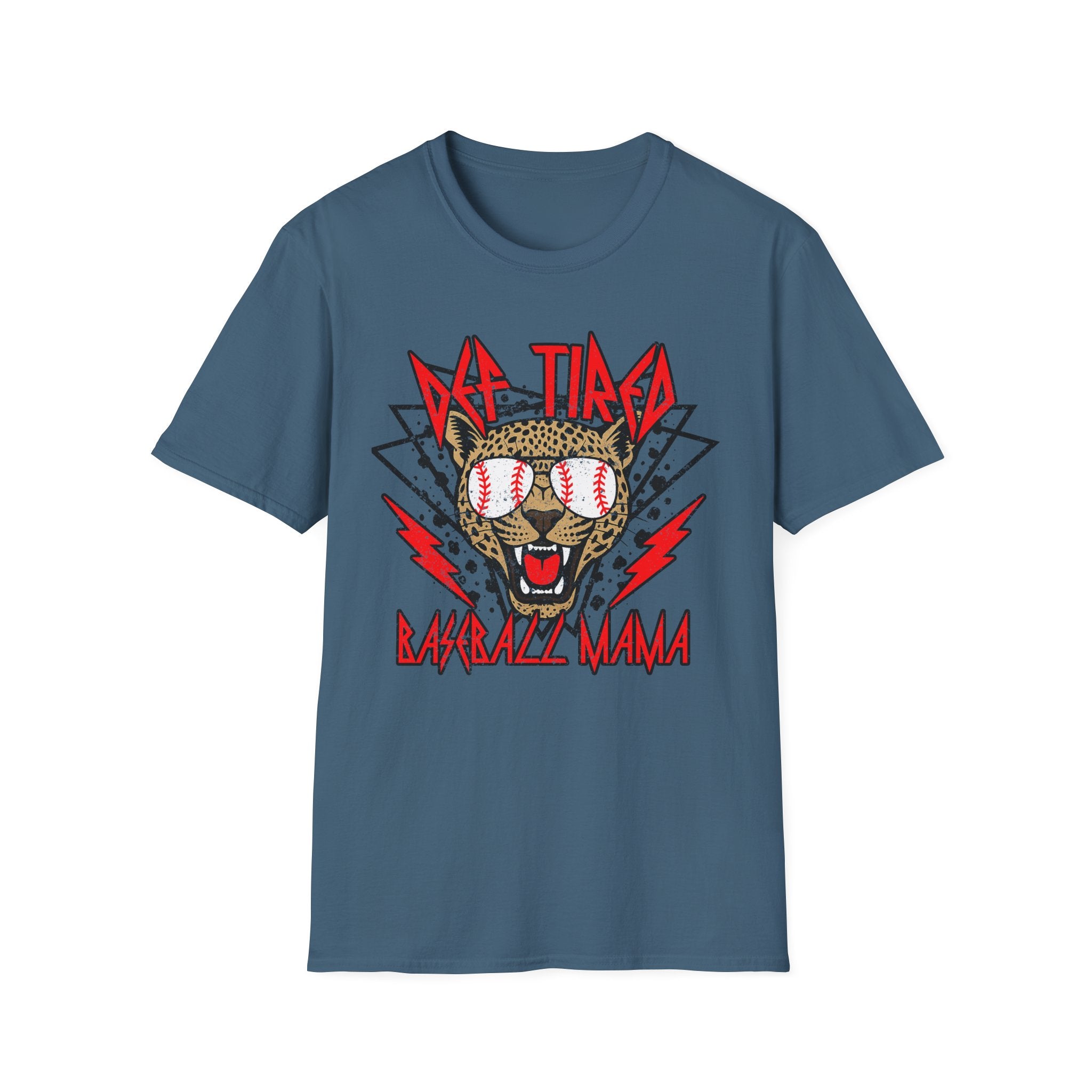Baseball Sunglasses Wolf T-Shirt | Retro Lightning Graphic, Sports Tee