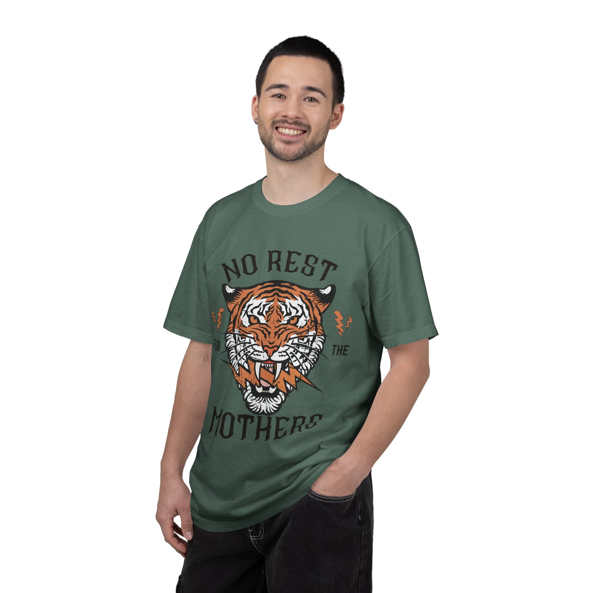 No Rest for the Mothers tiger graphic T-Shirt | Vintage tiger head tee