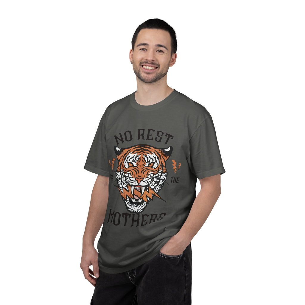 No Rest for the Mothers tiger graphic T-Shirt | Vintage tiger head tee