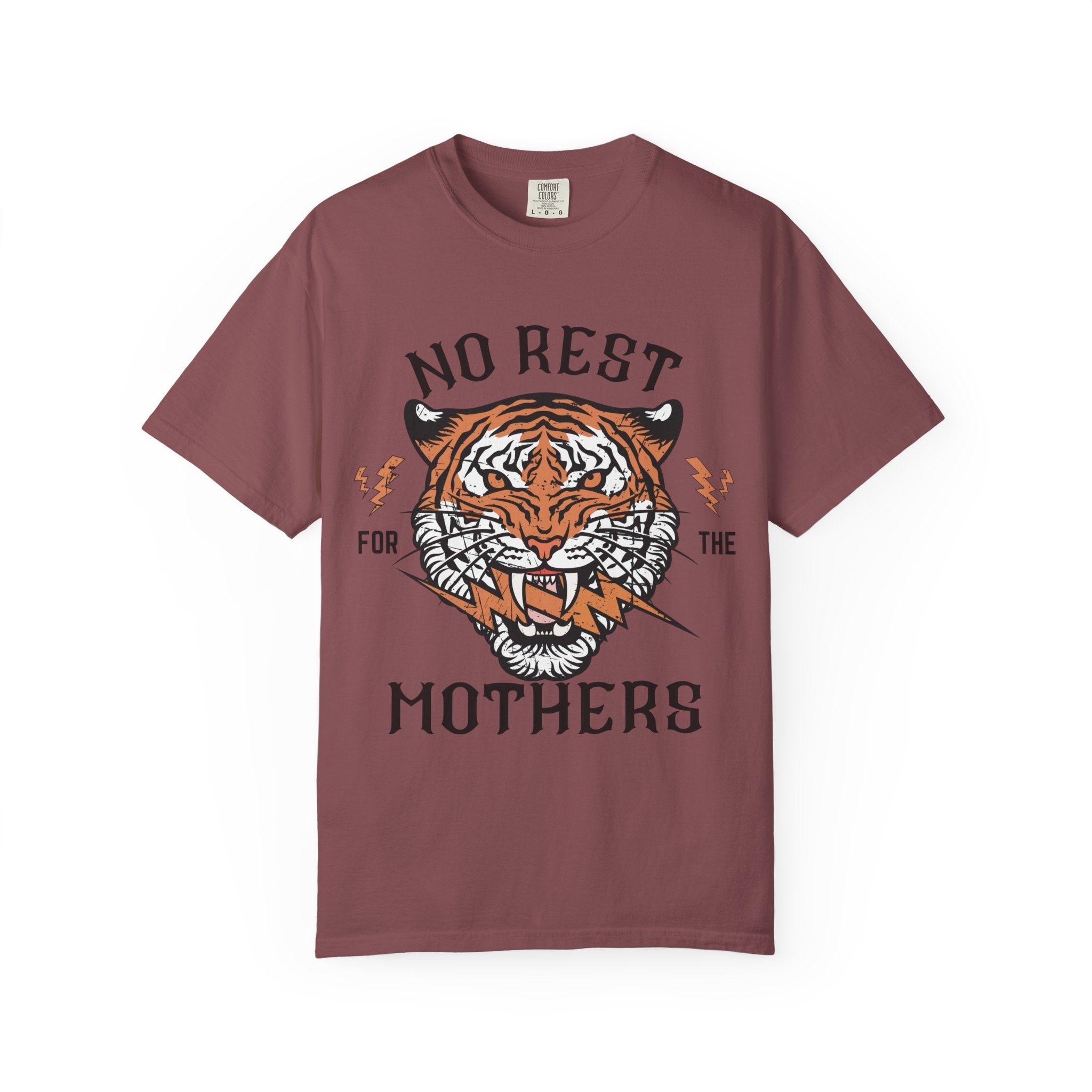 No Rest for the Mothers tiger graphic T-Shirt | Vintage tiger head tee