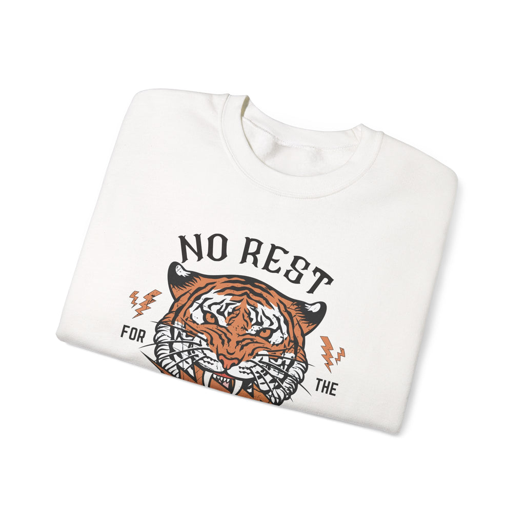 No Rest for the Mothers Tiger Crewneck Sweatshirt