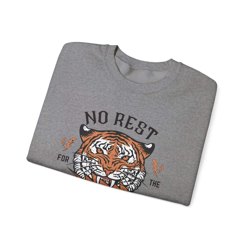 No Rest for the Mothers Tiger Crewneck Sweatshirt