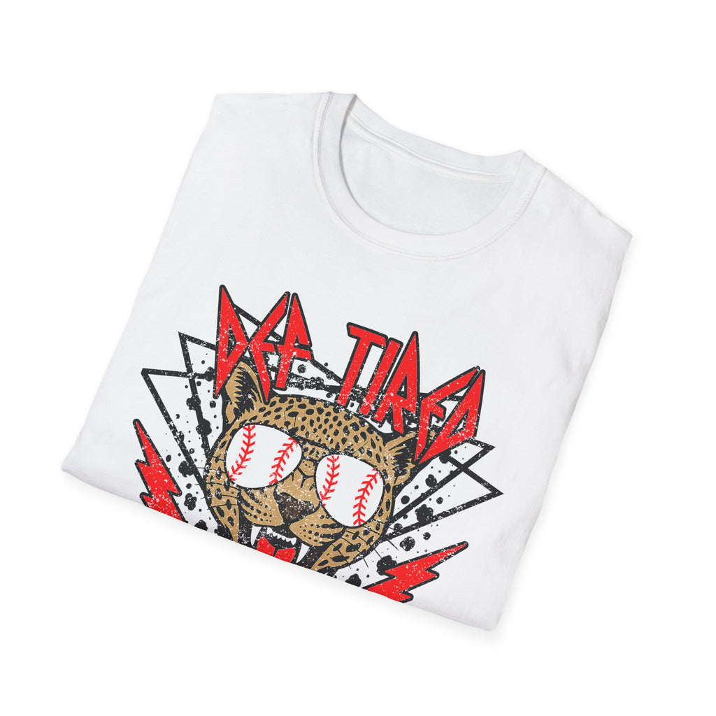 Baseball Sunglasses Wolf T-Shirt | Retro Lightning Graphic, Sports Tee