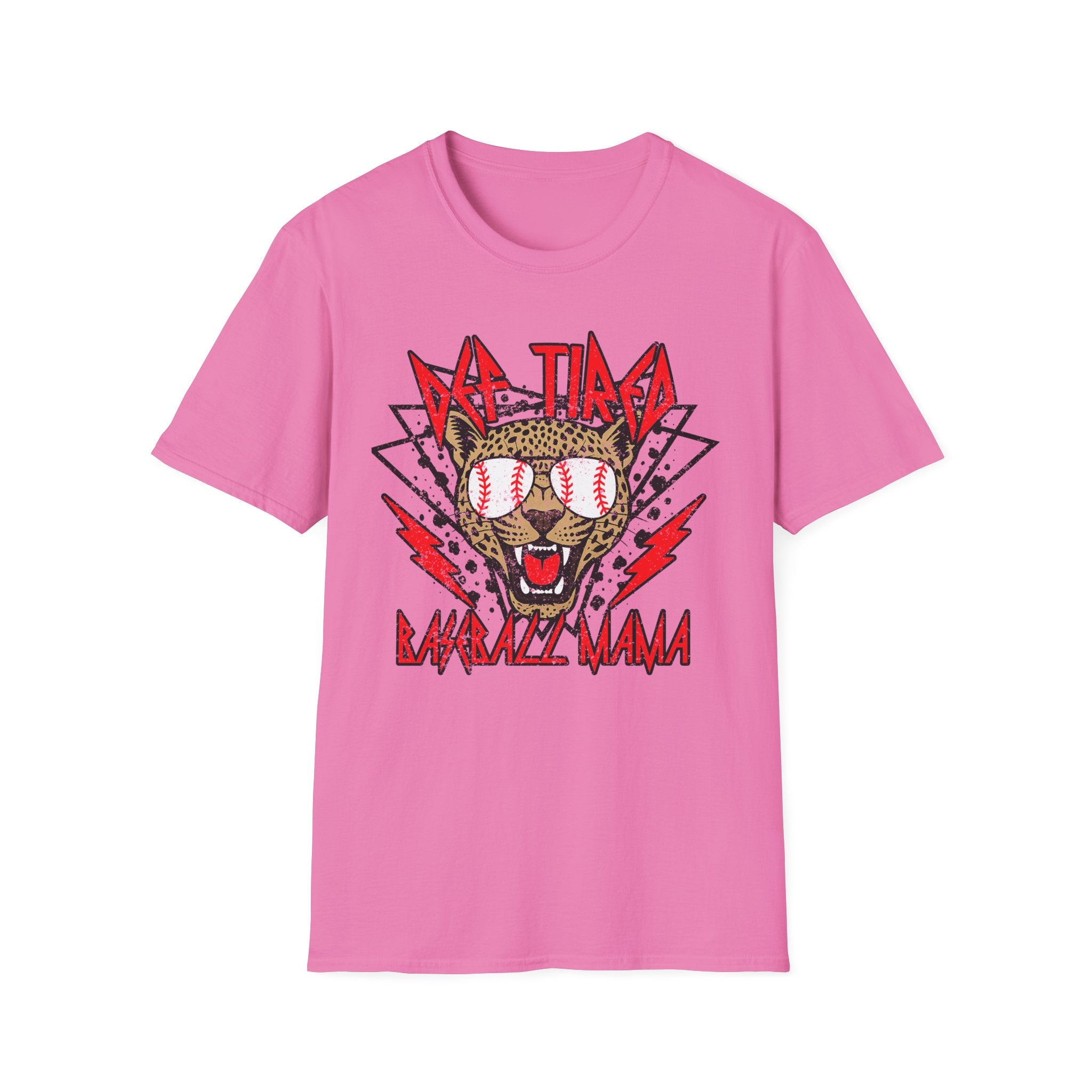Baseball Sunglasses Wolf T-Shirt | Retro Lightning Graphic, Sports Tee