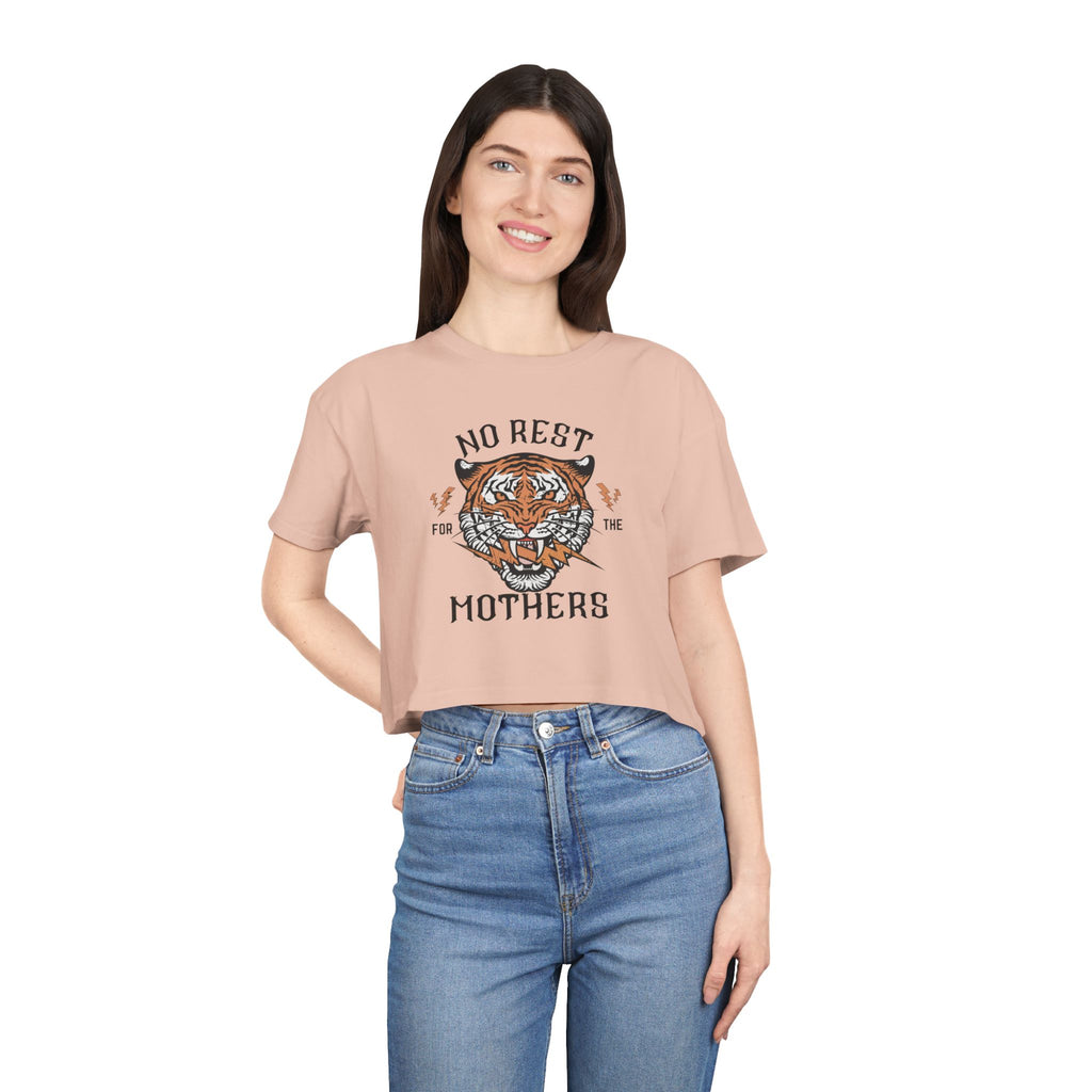 Tiger “No Rest for the Mothers” Crop Tee
