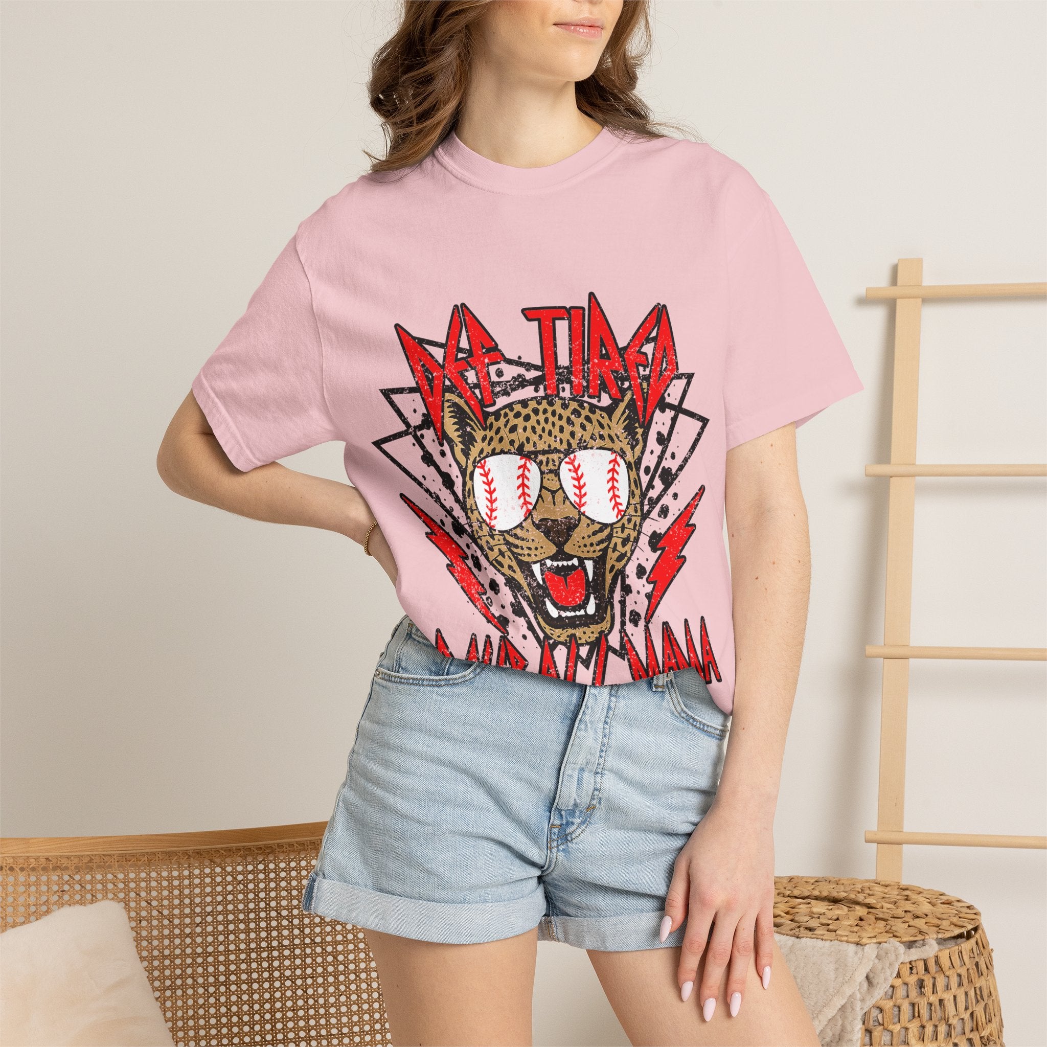 Vintage Leopard Rock Tee — "No Time" Graphic T‑Shirt