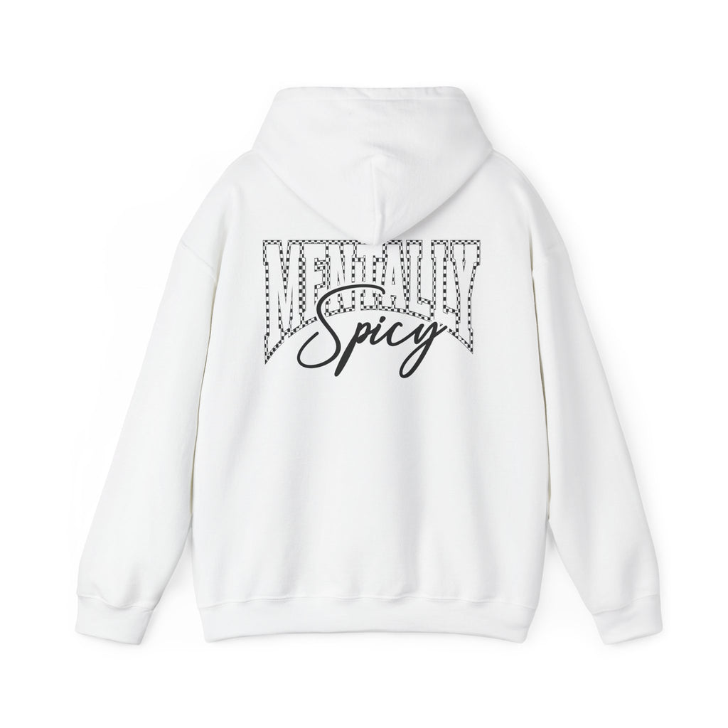 Raising Ballers Hoodie — "Mentally Spicy" Back Graphic Sports Parent Sweatshirt