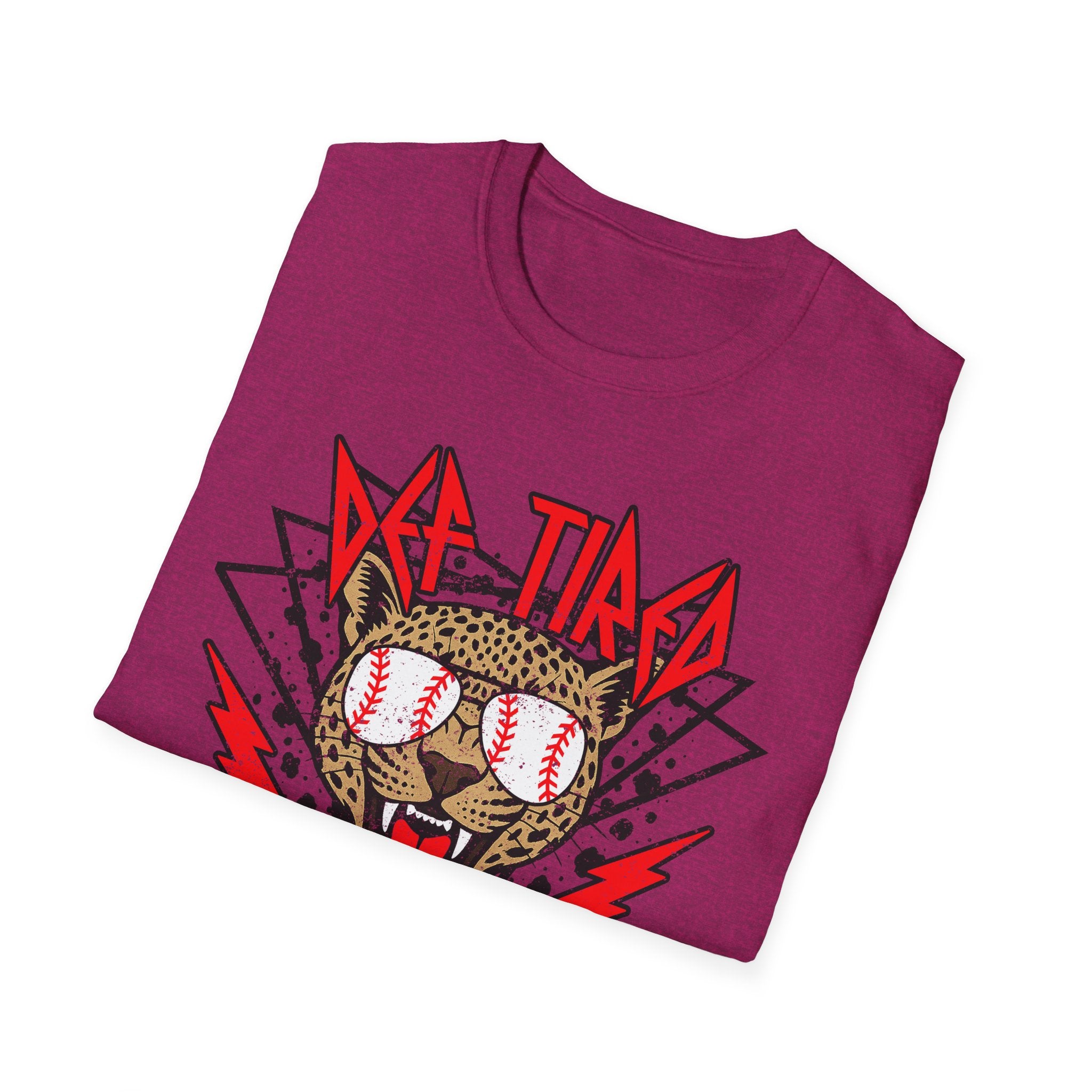 Baseball Sunglasses Wolf T-Shirt | Retro Lightning Graphic, Sports Tee