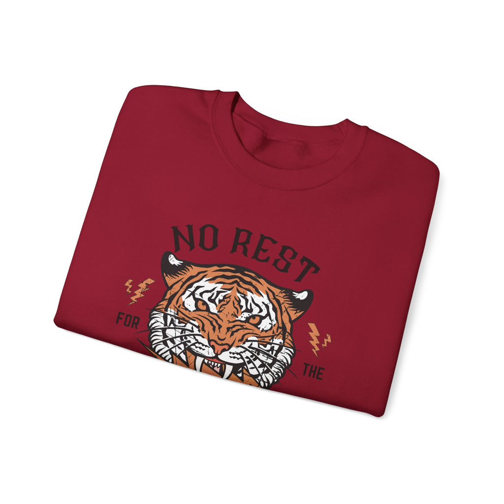 No Rest for the Mothers Tiger Crewneck Sweatshirt