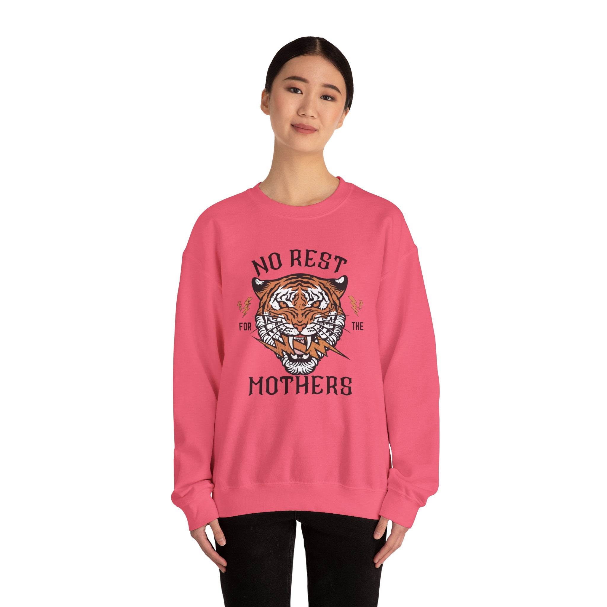 No Rest for the Mothers Tiger Crewneck Sweatshirt