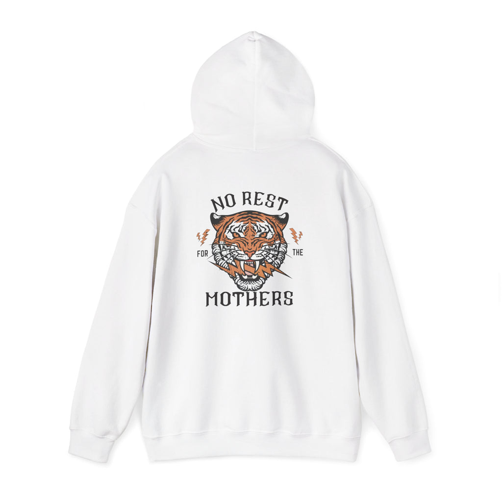 No Rest for the Mothers Tiger Hoodie | Vintage Tiger Illustration
