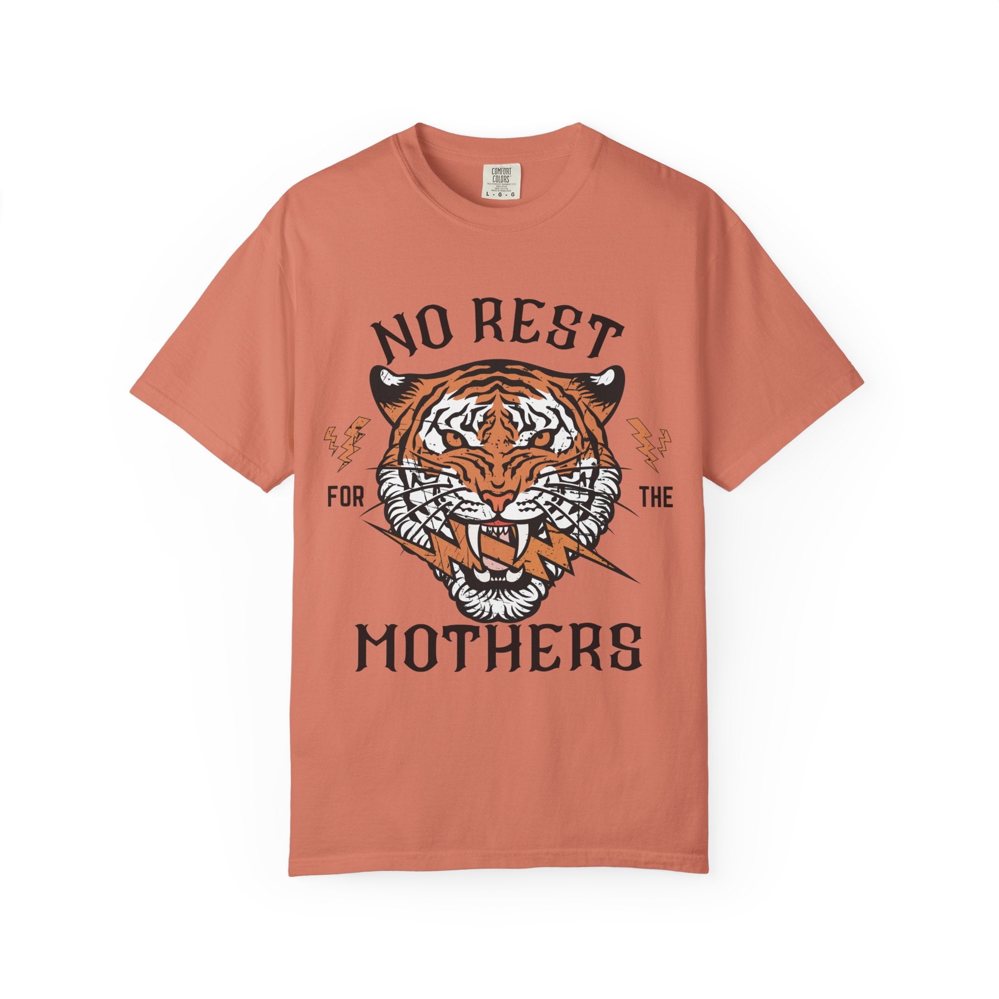 No Rest for the Mothers tiger graphic T-Shirt | Vintage tiger head tee