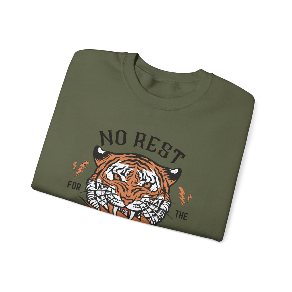 No Rest for the Mothers Tiger Crewneck Sweatshirt
