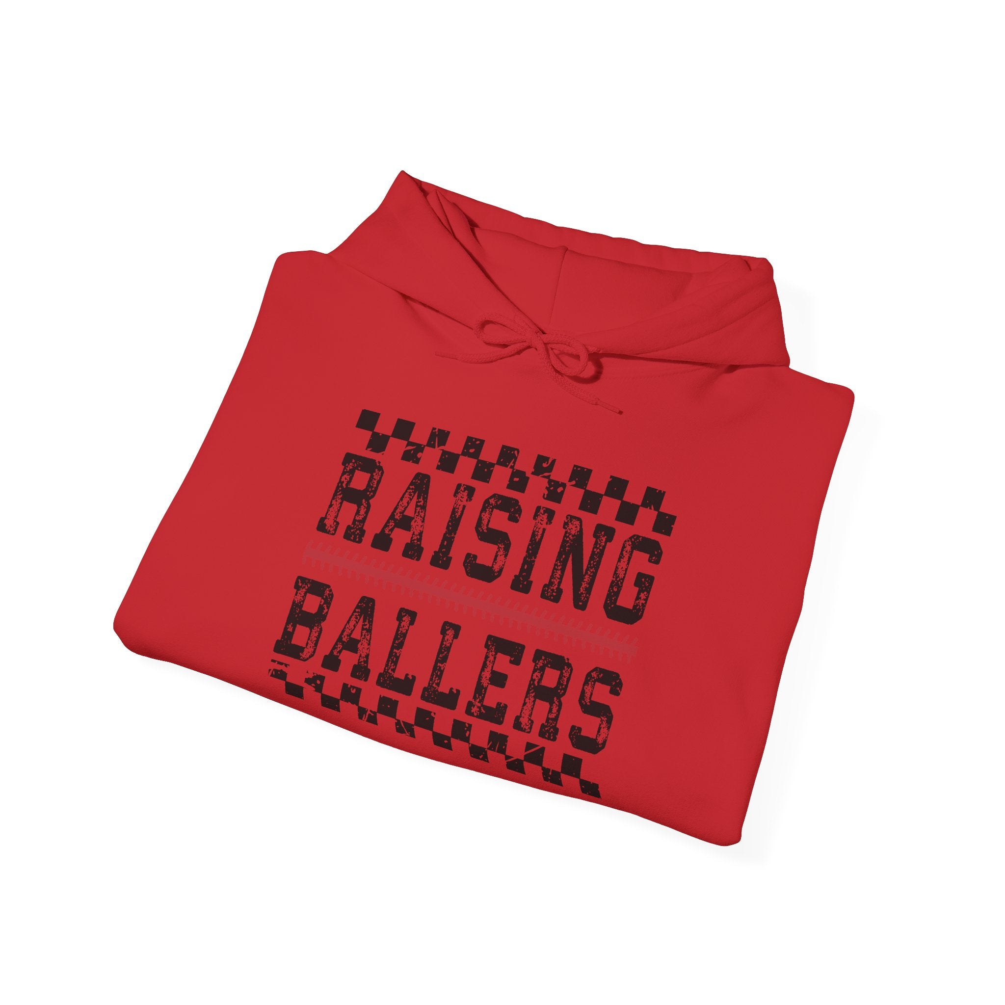 Raising Ballers Hoodie — "Mentally Spicy" Back Graphic Sports Parent Sweatshirt