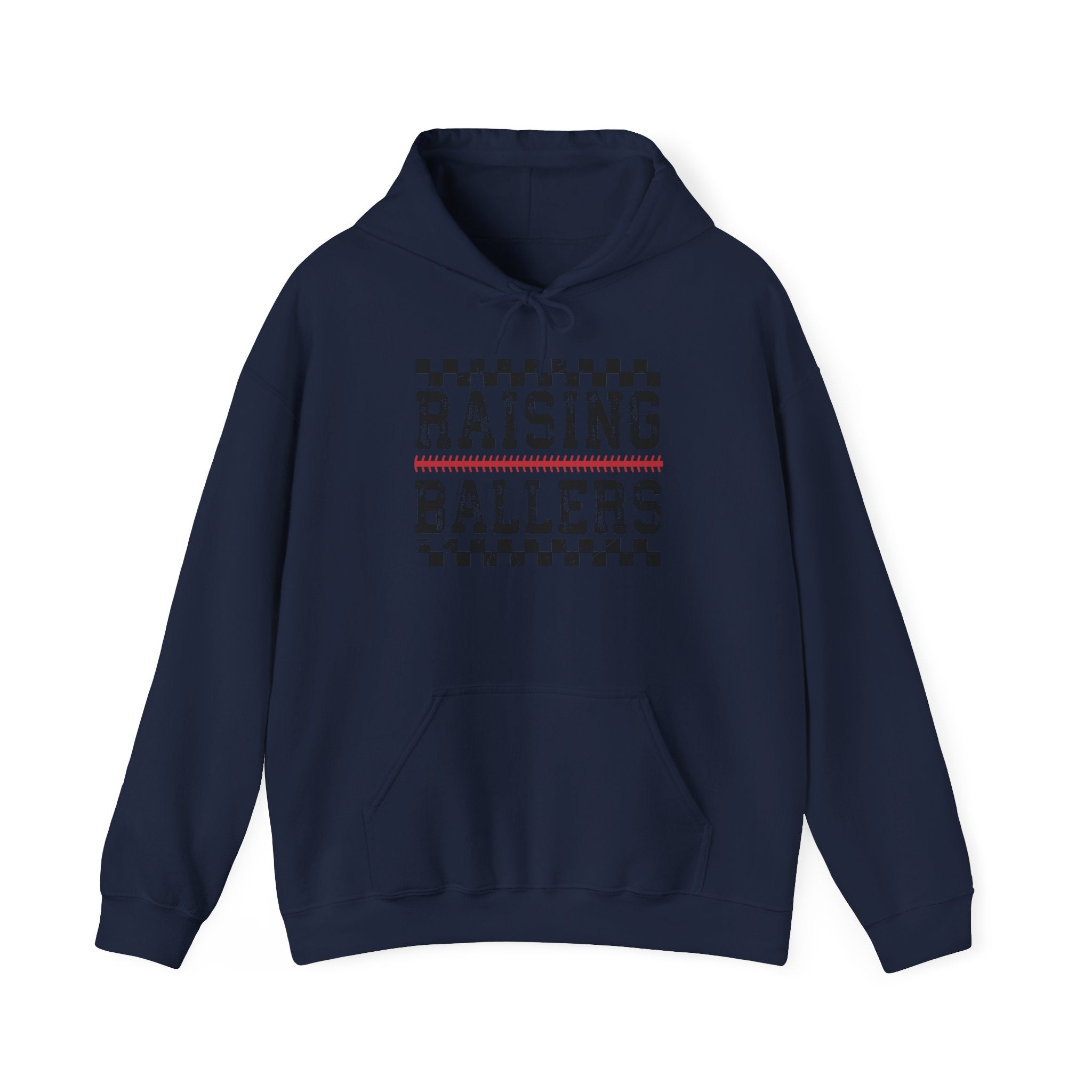 Raising Ballers Hoodie — "Mentally Spicy" Back Graphic Sports Parent Sweatshirt