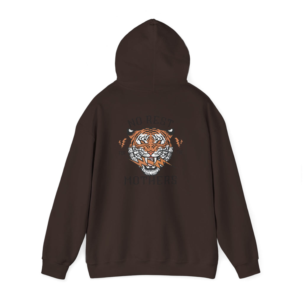 No Rest for the Mothers Tiger Hoodie | Vintage Tiger Illustration