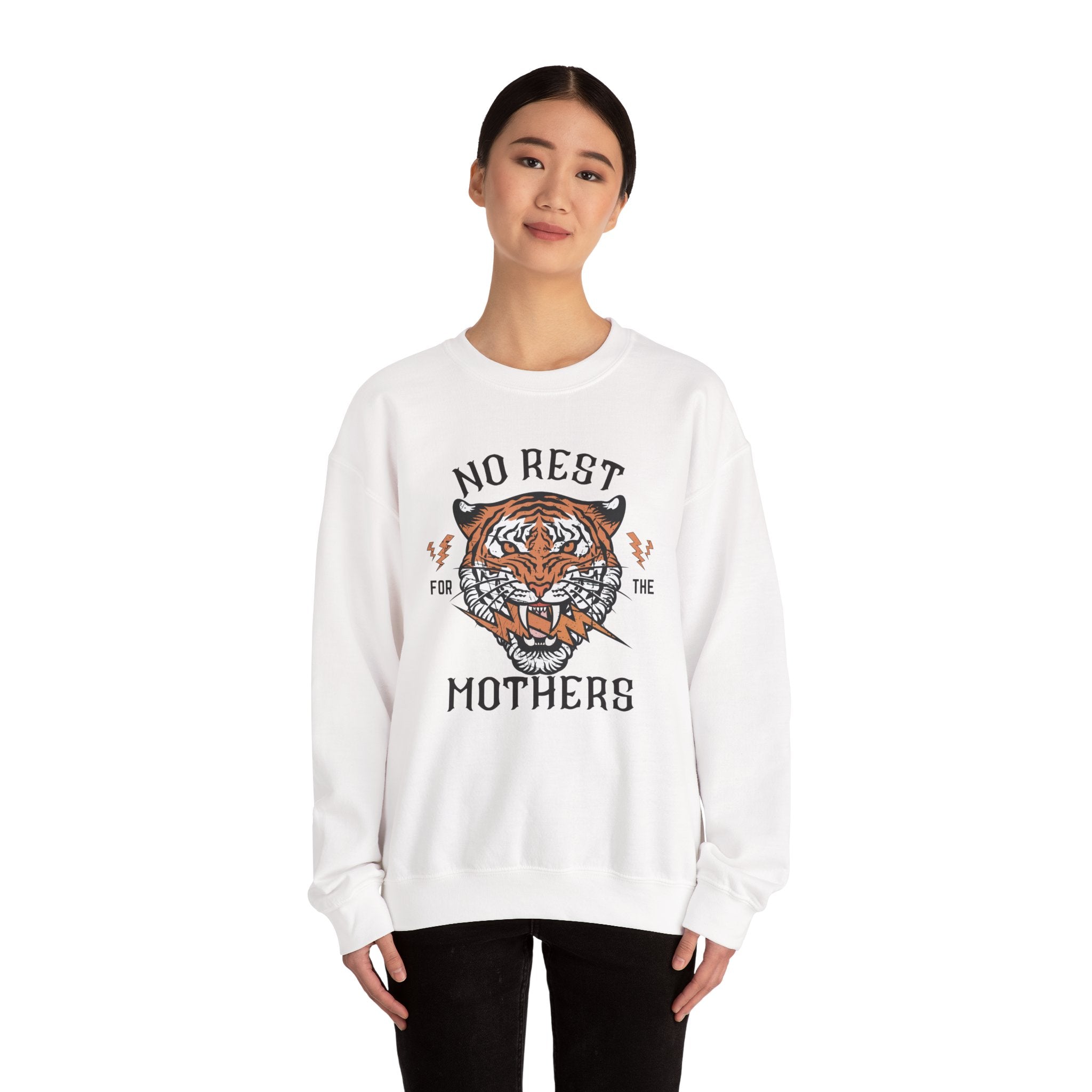No Rest for the Mothers Tiger Crewneck Sweatshirt