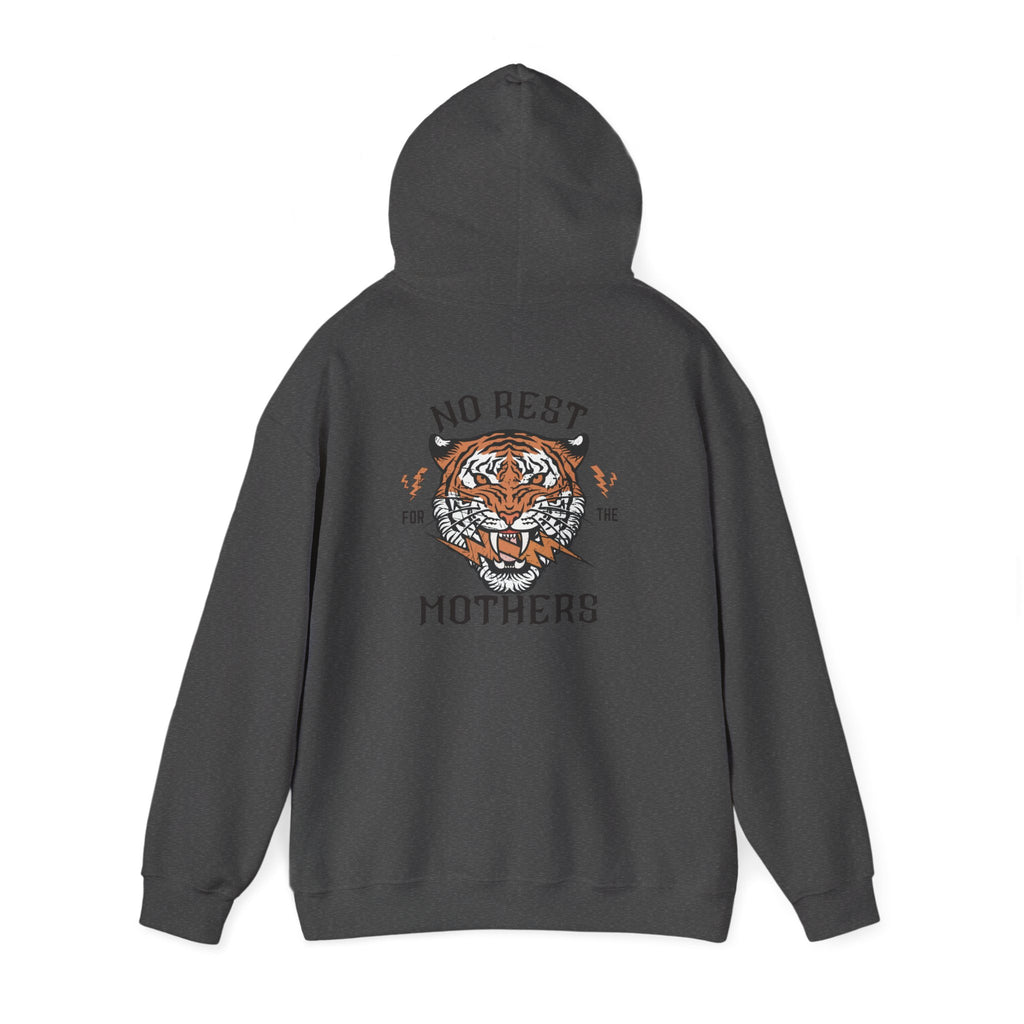 No Rest for the Mothers Tiger Hoodie | Vintage Tiger Illustration