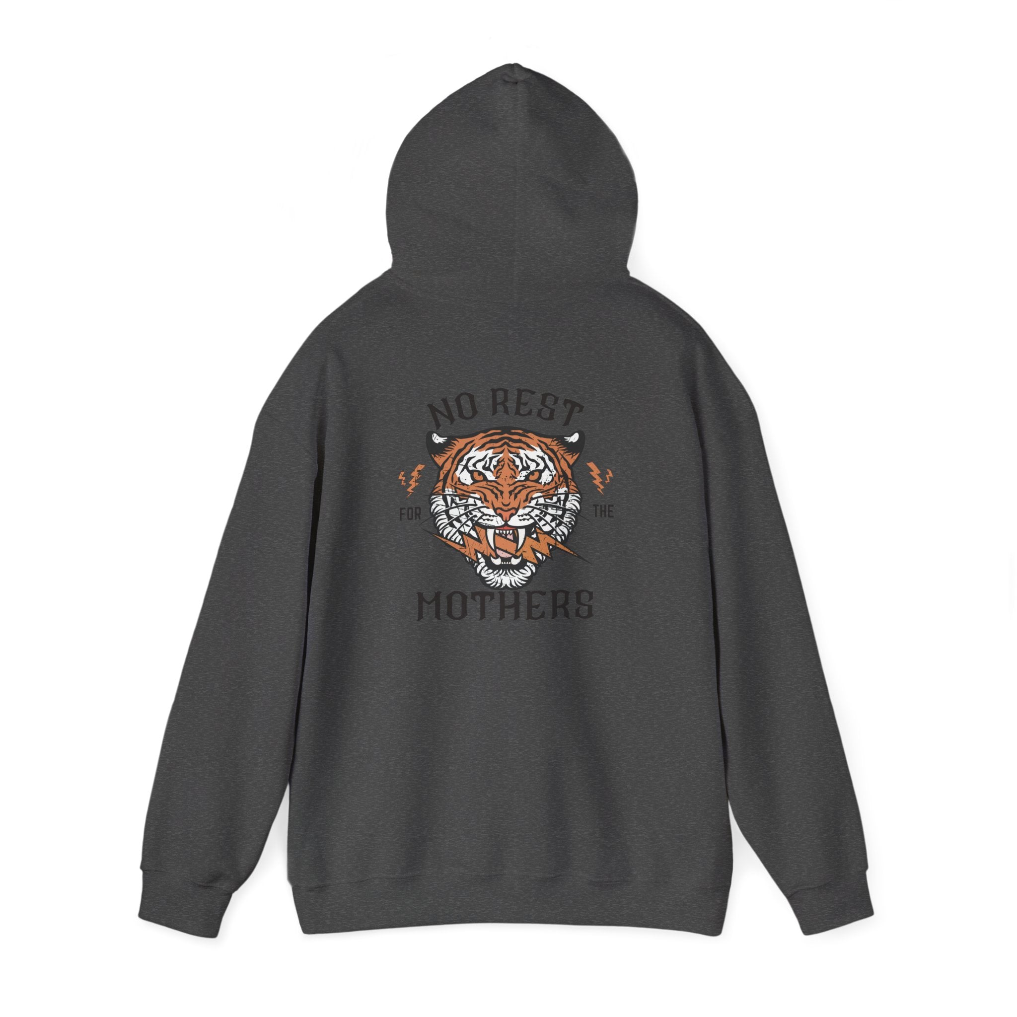 No Rest for the Mothers Tiger Hoodie | Vintage Tiger Illustration
