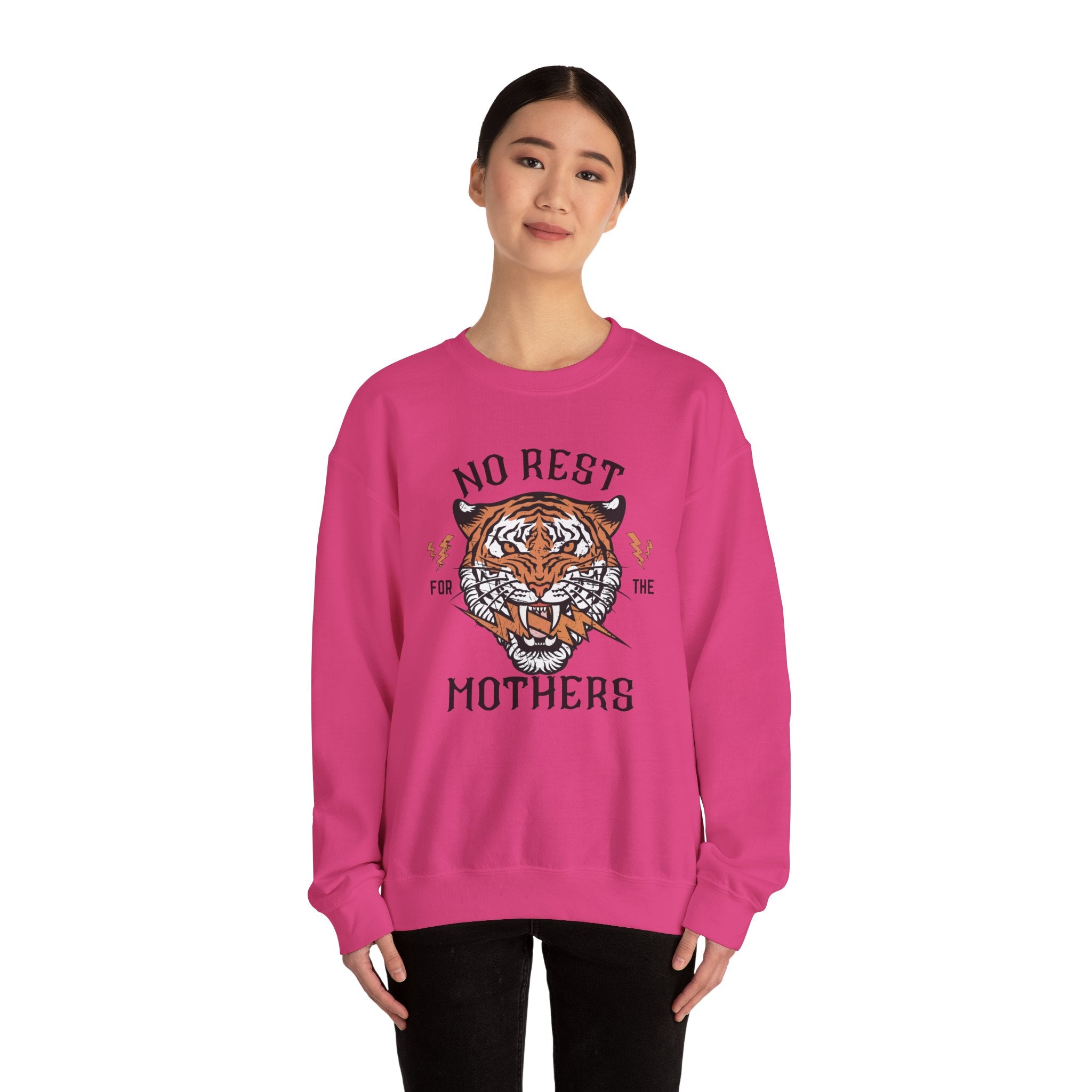 No Rest for the Mothers Tiger Crewneck Sweatshirt