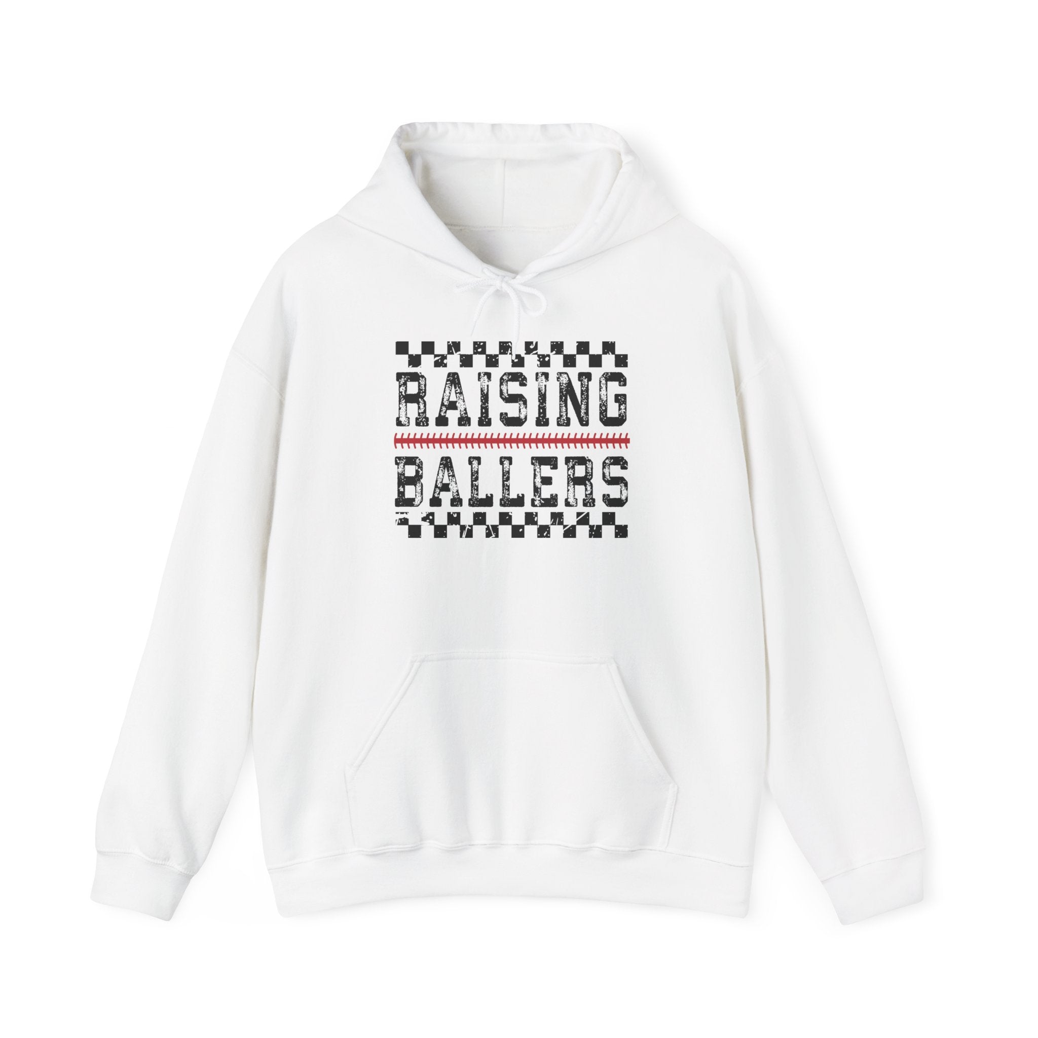 Raising Ballers Hoodie — "Mentally Spicy" Back Graphic Sports Parent Sweatshirt