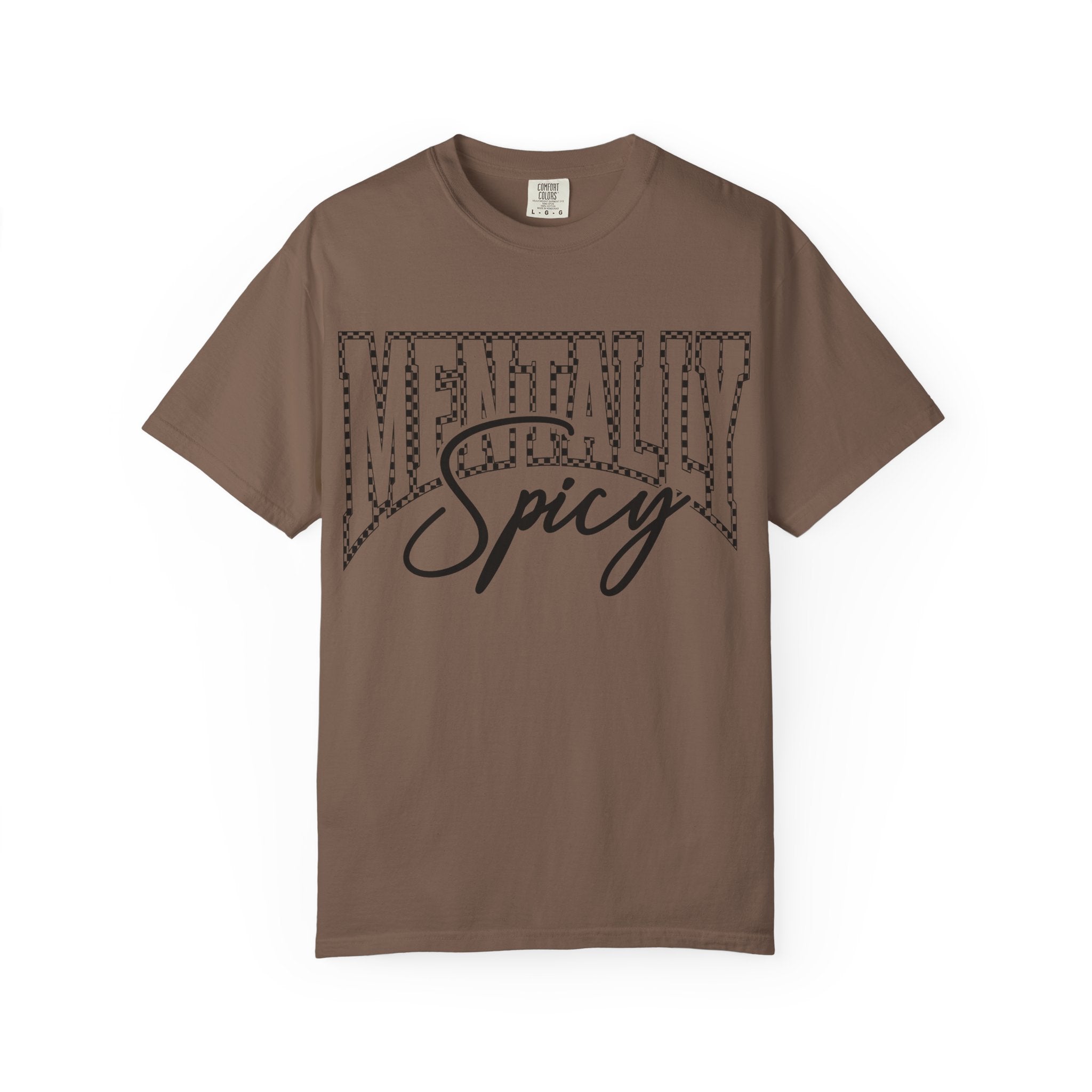 Mentally Spicy T-shirt | Script & Dotted Block Letter Design