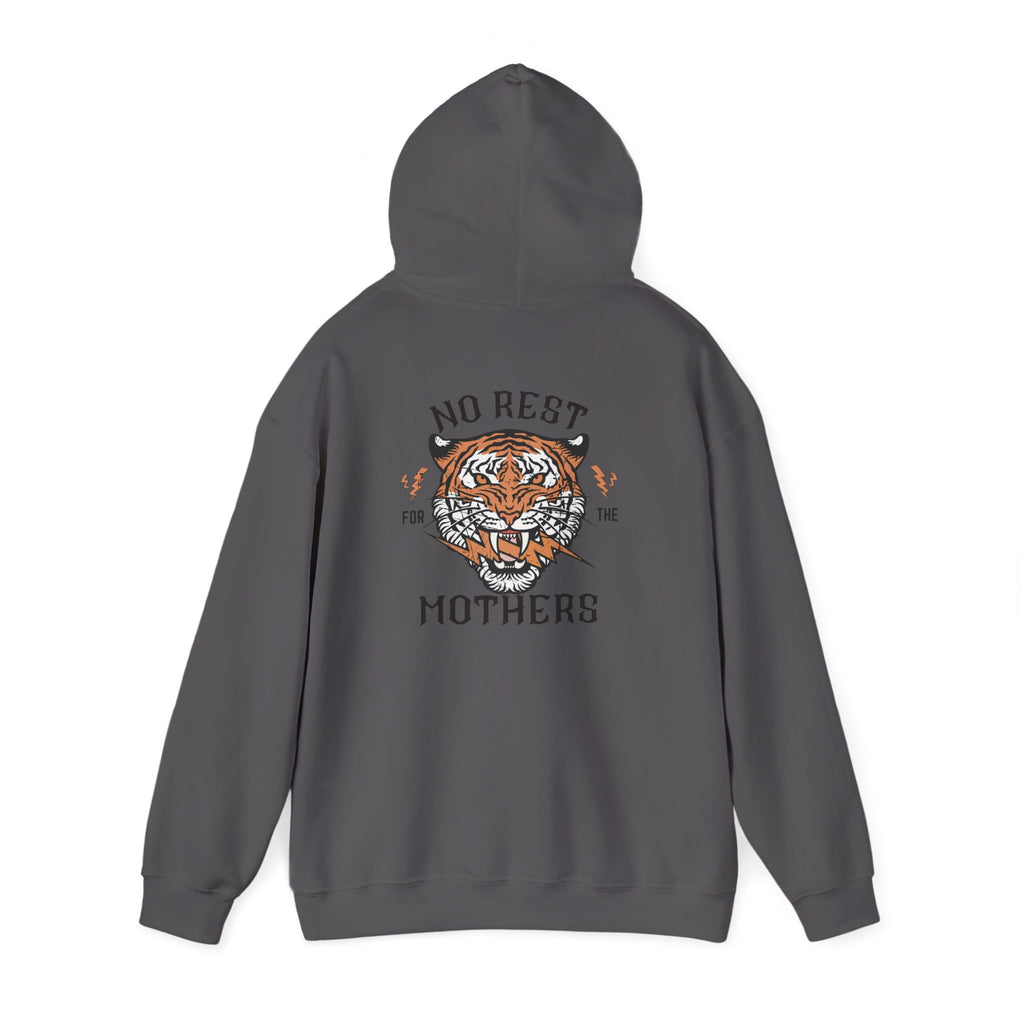 No Rest for the Mothers Tiger Hoodie | Vintage Tiger Illustration