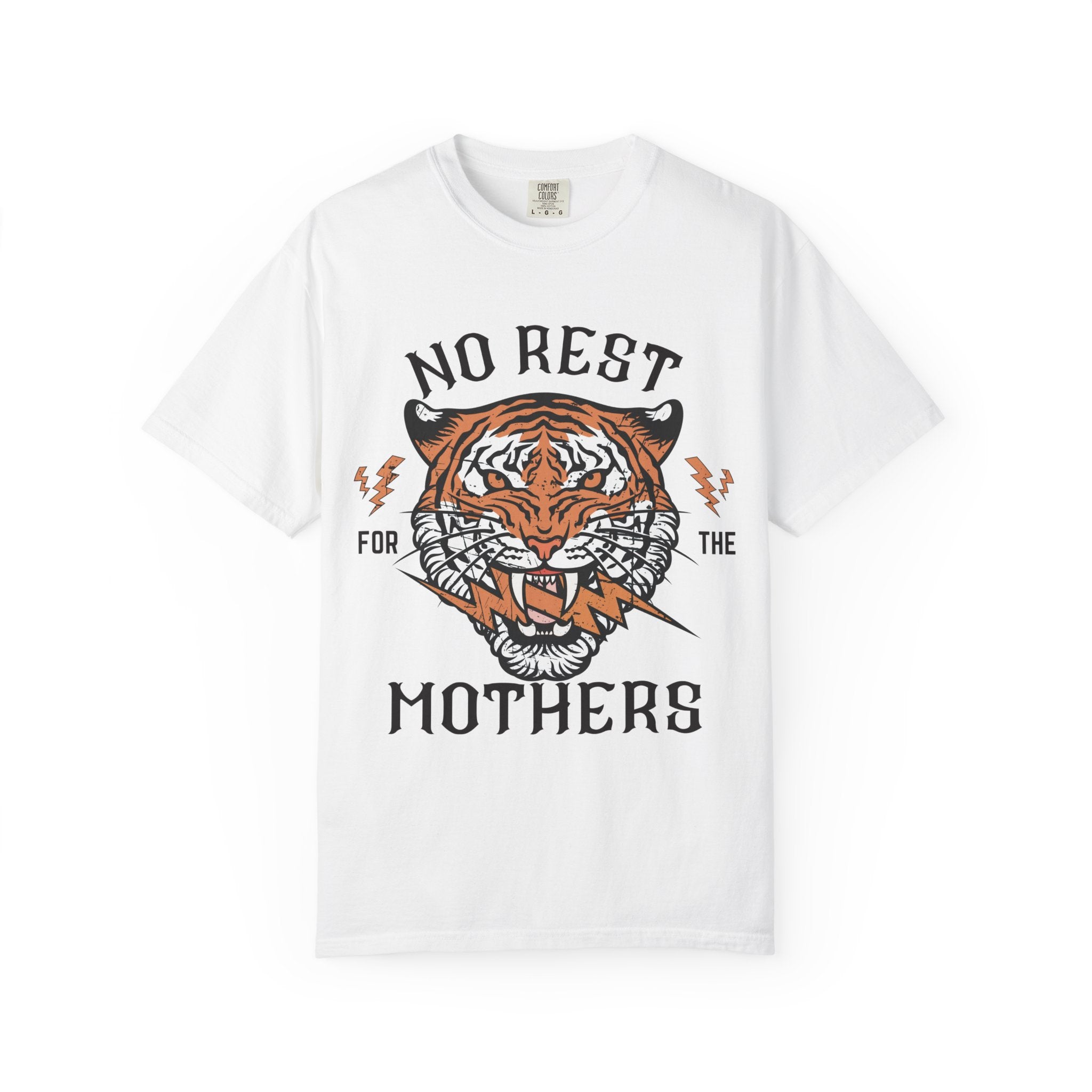 No Rest for the Mothers tiger graphic T-Shirt | Vintage tiger head tee