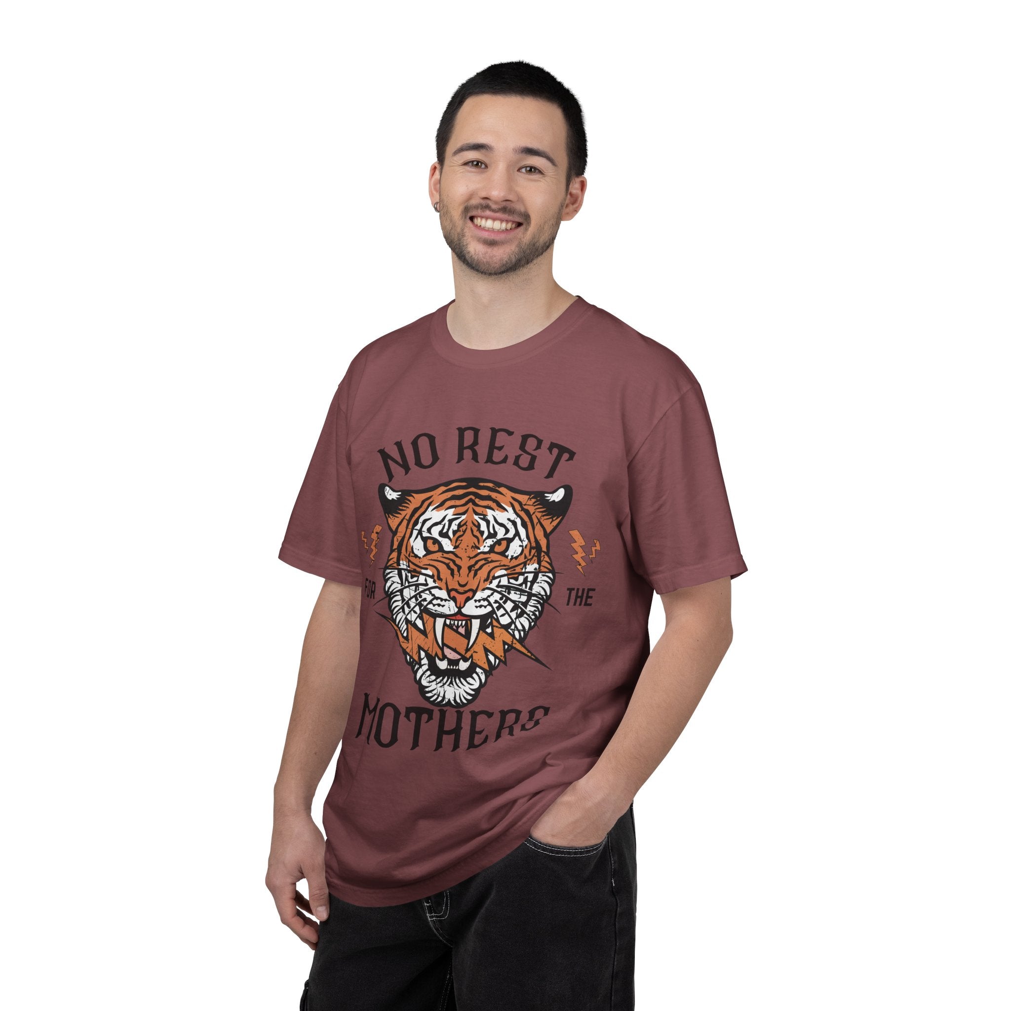 No Rest for the Mothers tiger graphic T-Shirt | Vintage tiger head tee