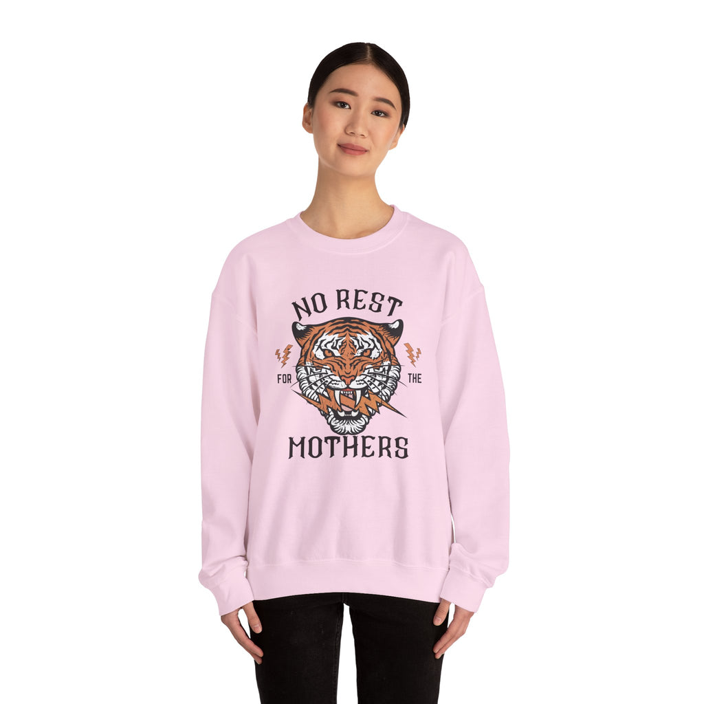 No Rest for the Mothers Tiger Crewneck Sweatshirt