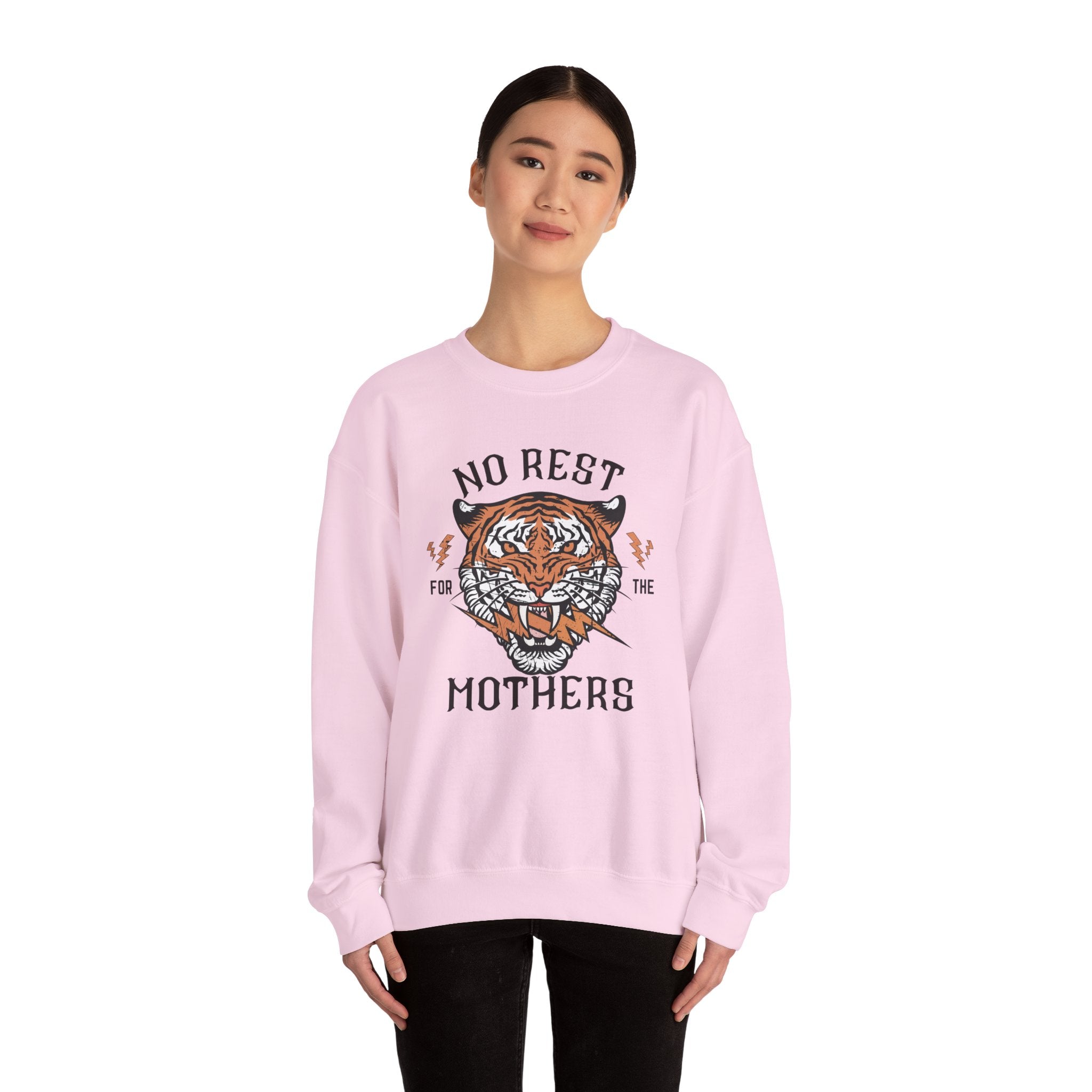 No Rest for the Mothers Tiger Crewneck Sweatshirt