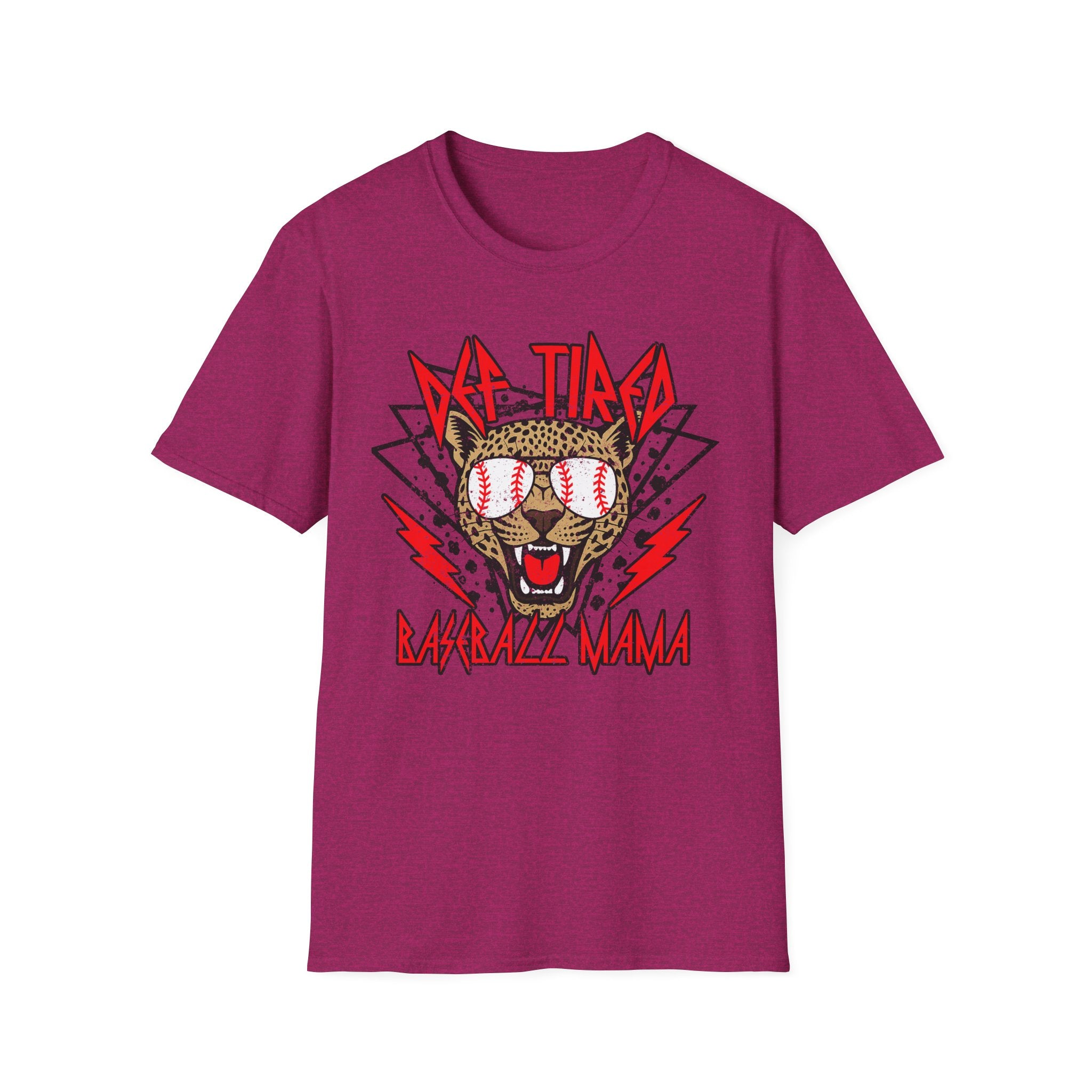 Baseball Sunglasses Wolf T-Shirt | Retro Lightning Graphic, Sports Tee