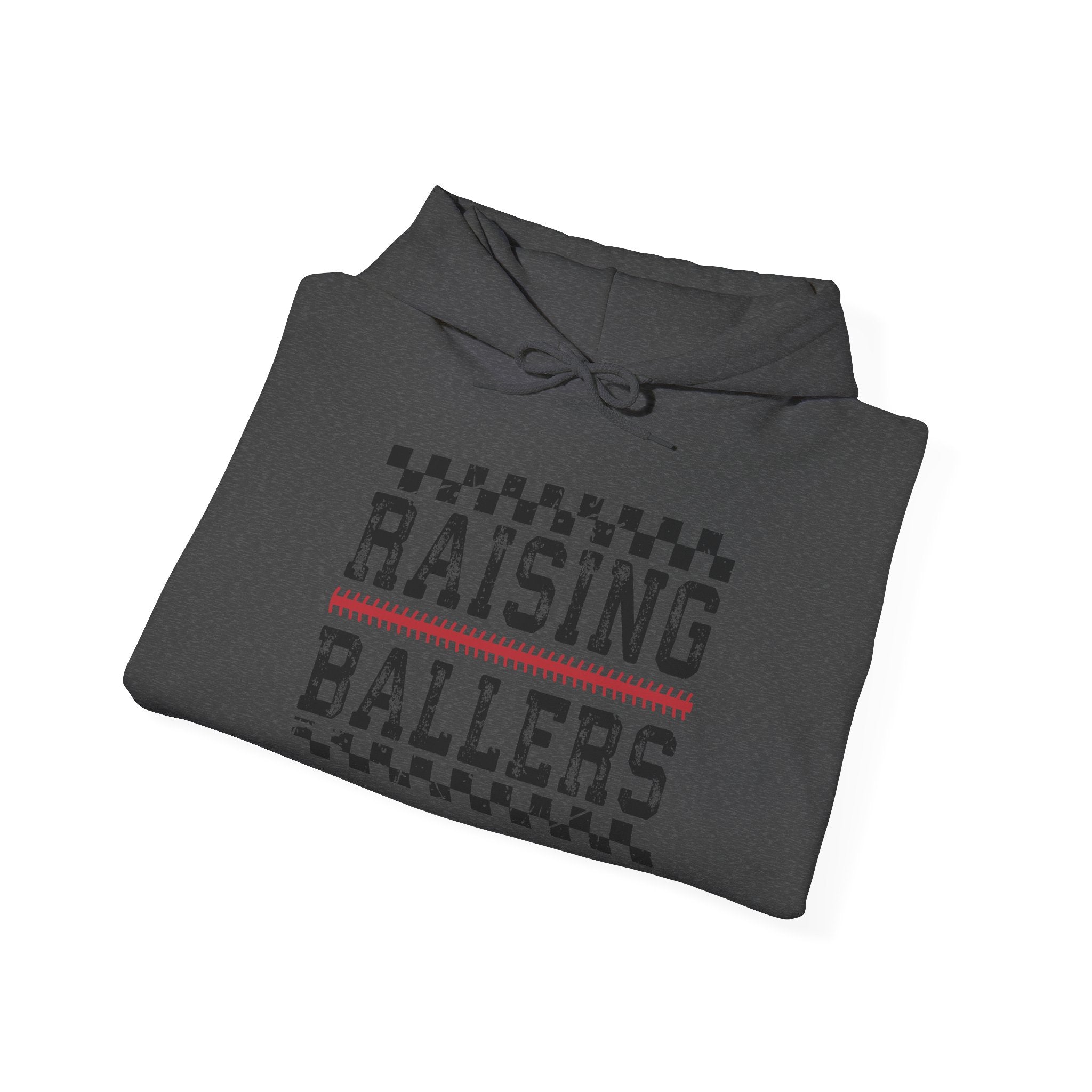 Raising Ballers Hoodie — "Mentally Spicy" Back Graphic Sports Parent Sweatshirt