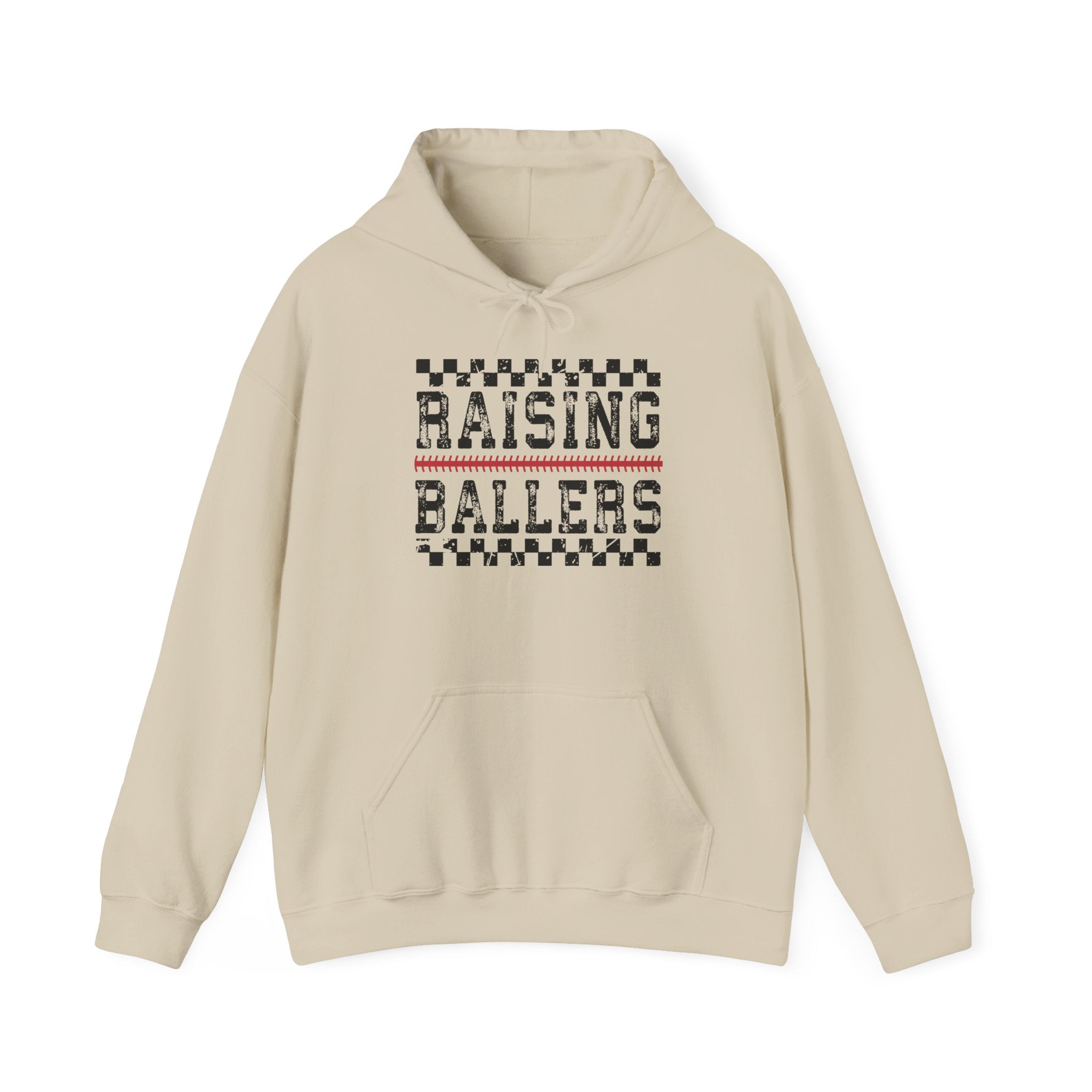 Raising Ballers Hoodie — "Mentally Spicy" Back Graphic Sports Parent Sweatshirt