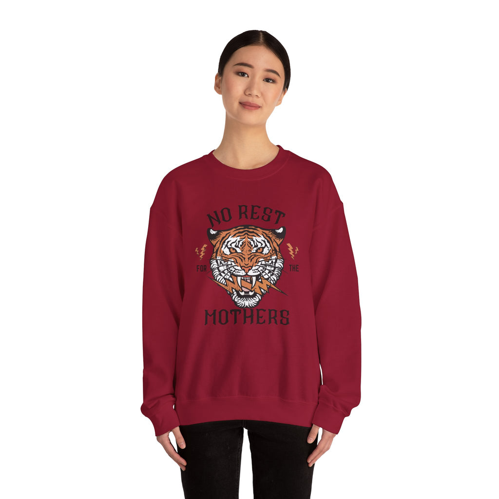 No Rest for the Mothers Tiger Crewneck Sweatshirt