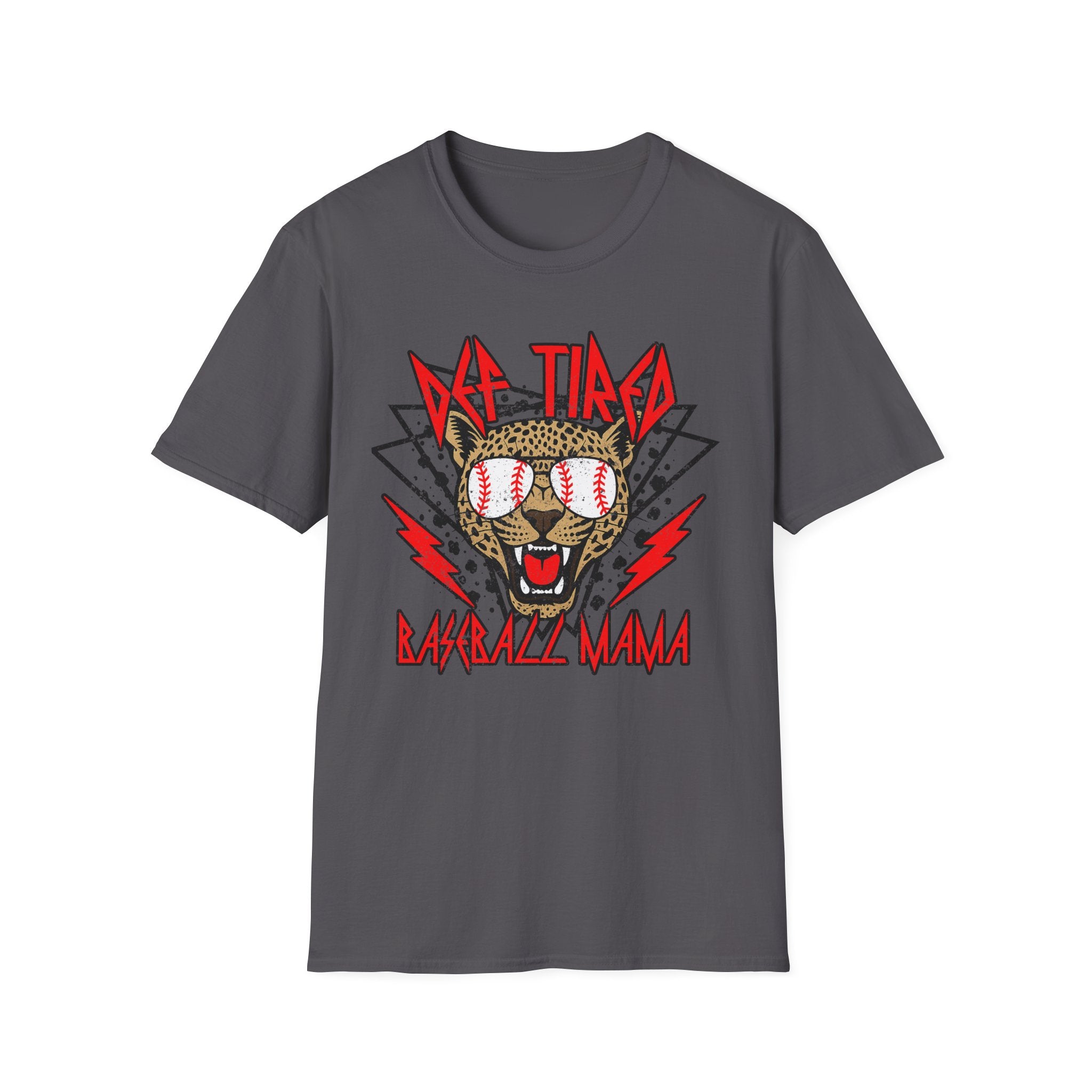 Baseball Sunglasses Wolf T-Shirt | Retro Lightning Graphic, Sports Tee