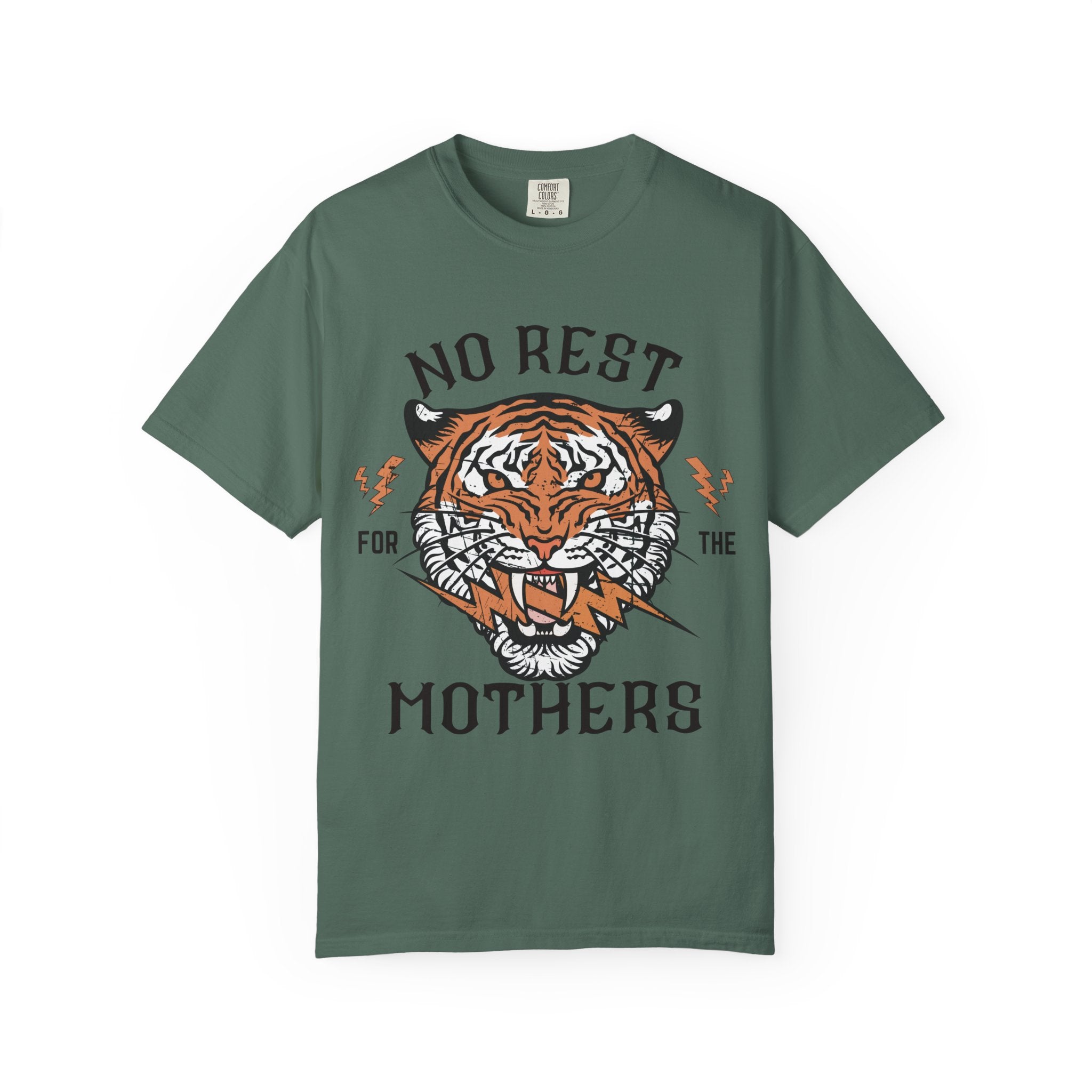 No Rest for the Mothers tiger graphic T-Shirt | Vintage tiger head tee