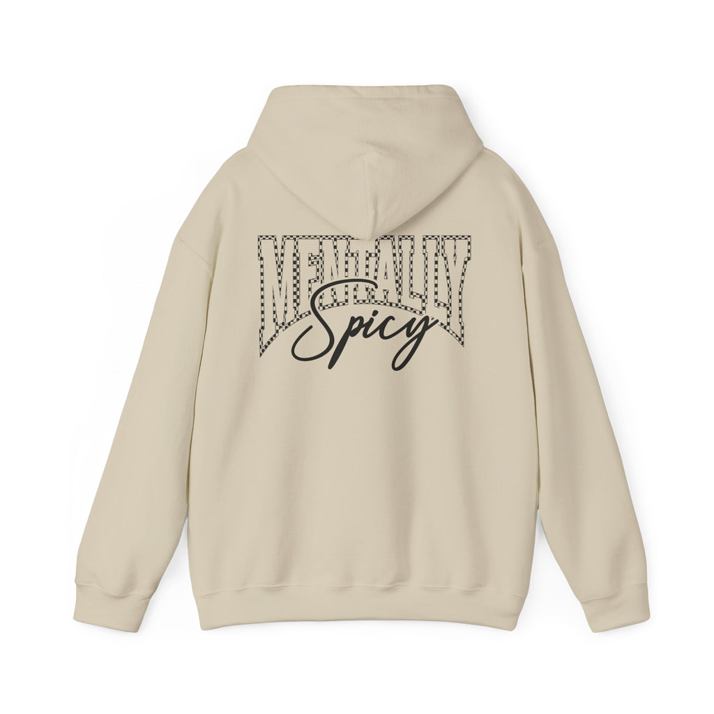 Raising Ballers Hoodie — "Mentally Spicy" Back Graphic Sports Parent Sweatshirt