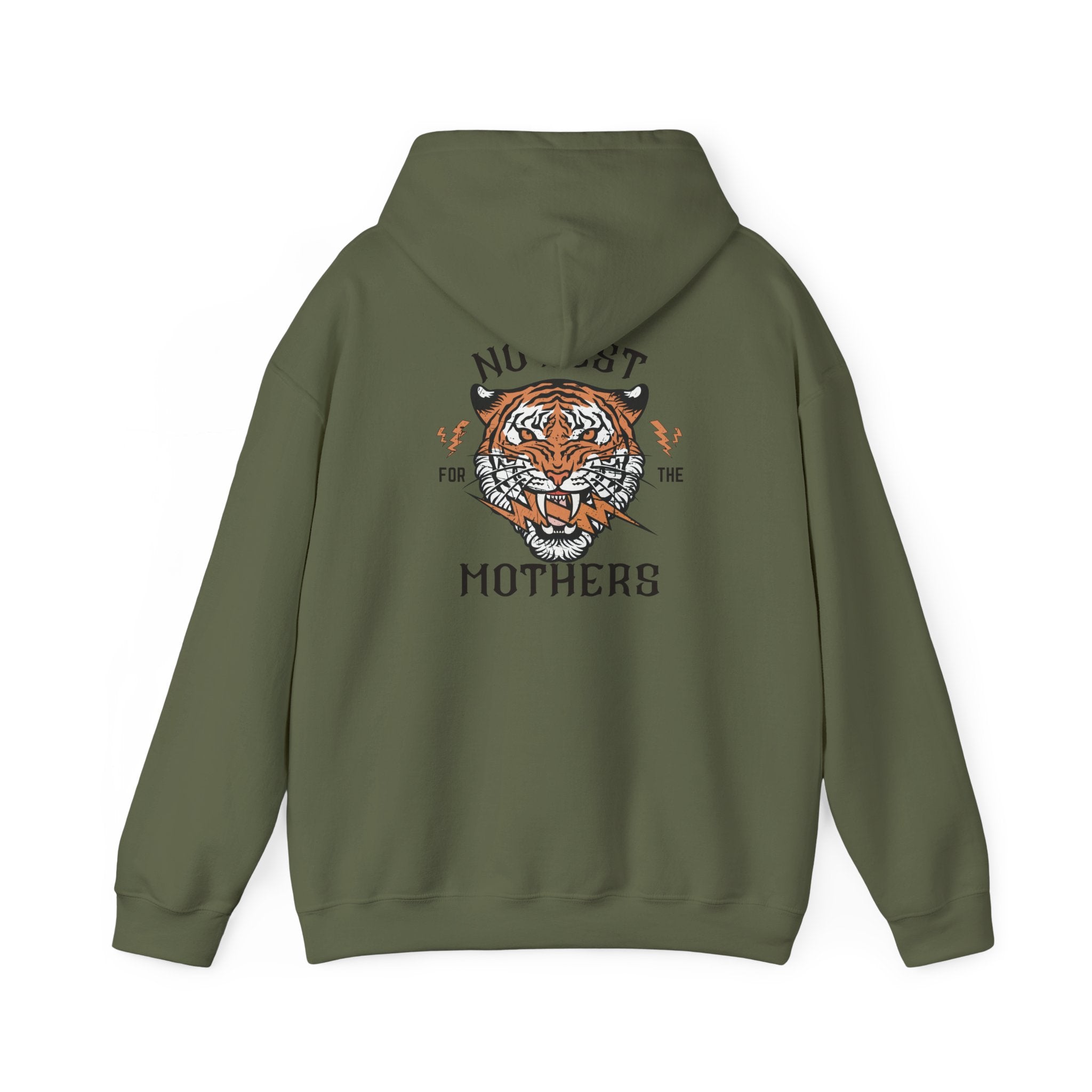 No Rest for the Mothers Tiger Hoodie | Vintage Tiger Illustration