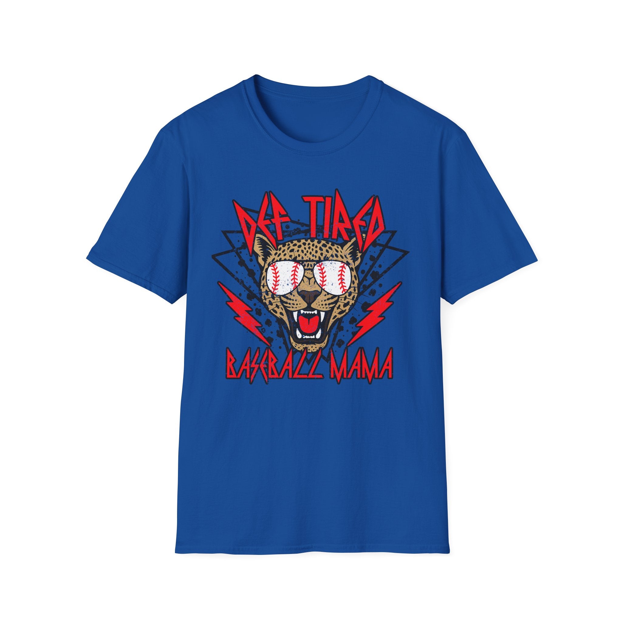 Baseball Sunglasses Wolf T-Shirt | Retro Lightning Graphic, Sports Tee