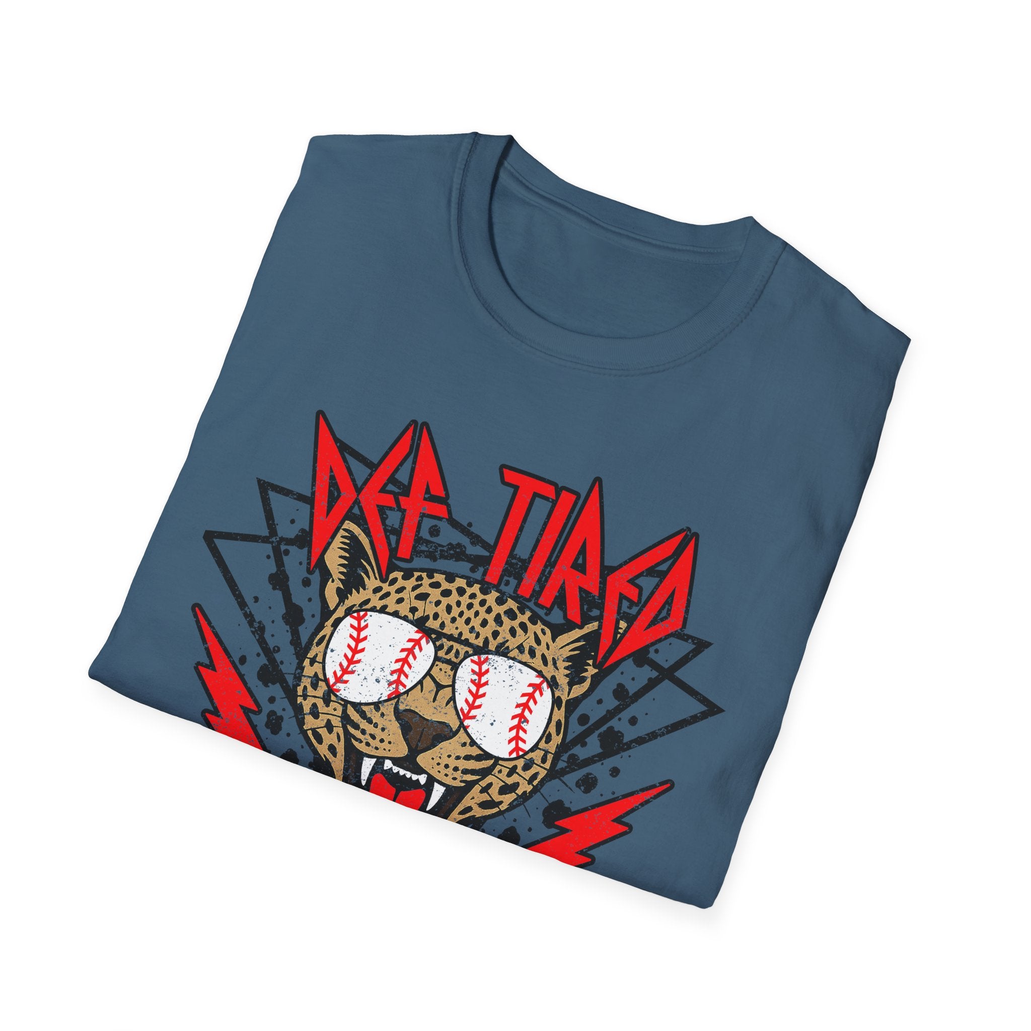 Baseball Sunglasses Wolf T-Shirt | Retro Lightning Graphic, Sports Tee