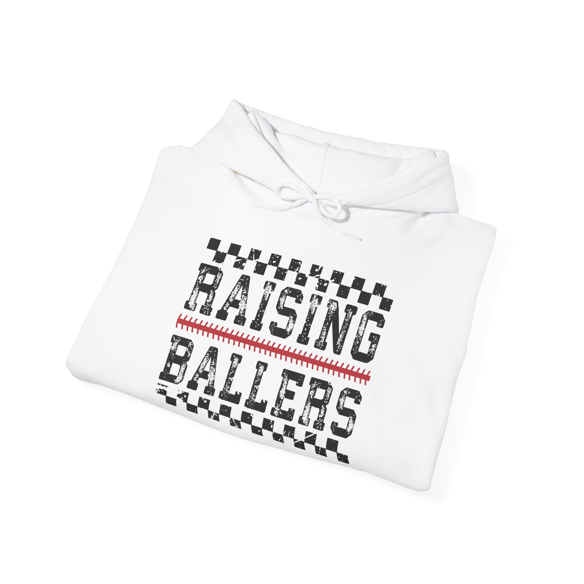 Raising Ballers Hoodie — "Mentally Spicy" Back Graphic Sports Parent Sweatshirt