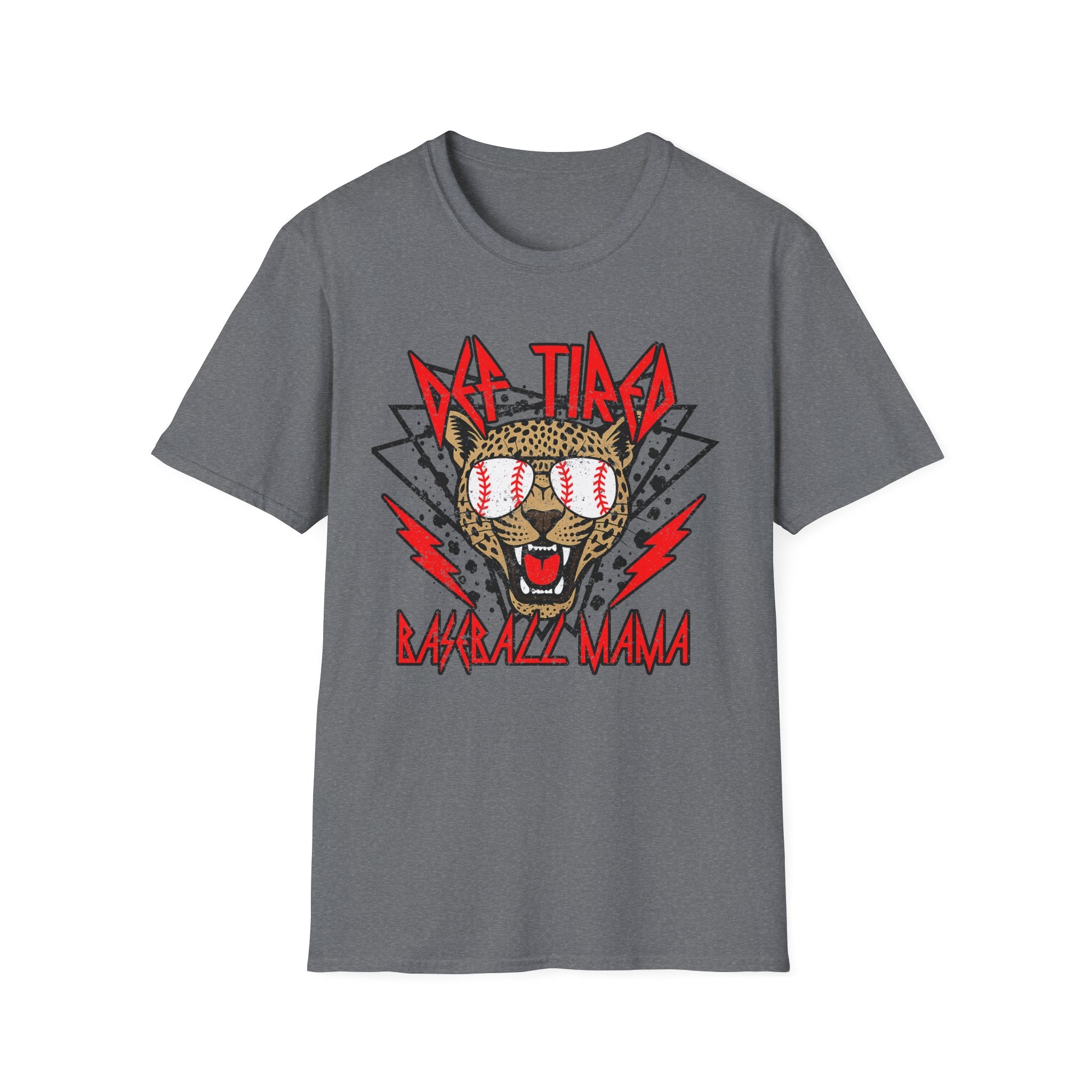 Baseball Sunglasses Wolf T-Shirt | Retro Lightning Graphic, Sports Tee